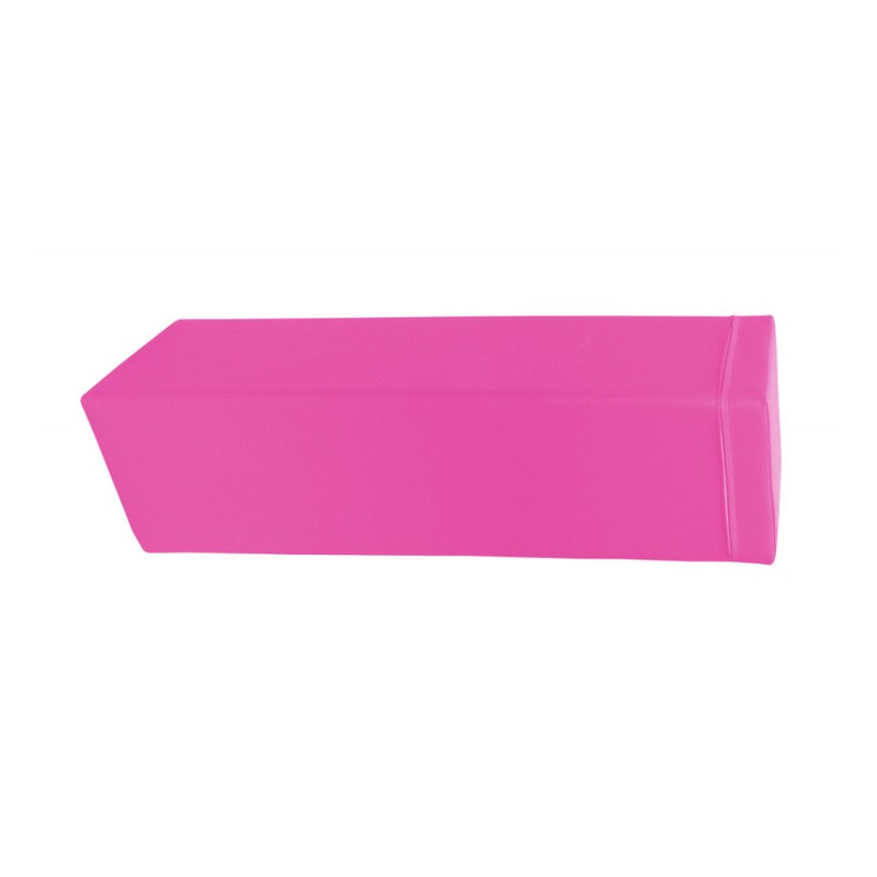 Różowy prostopadłościan długi 30 x 30 x 120 cm ustawiony pionowo na jasnym tle, pokazany z przodu