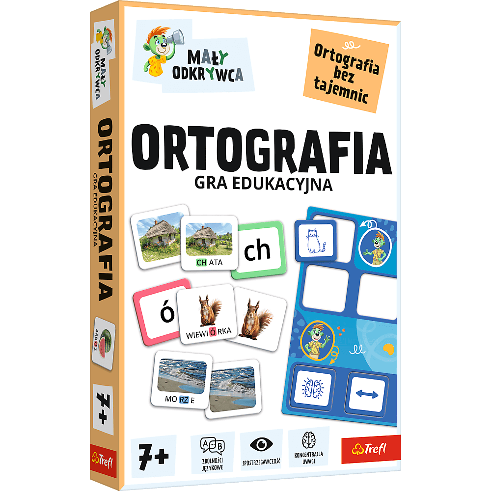 Ortografia Mały Odkrywca edukacyjna gra do nauki pisowni Trefl PAP