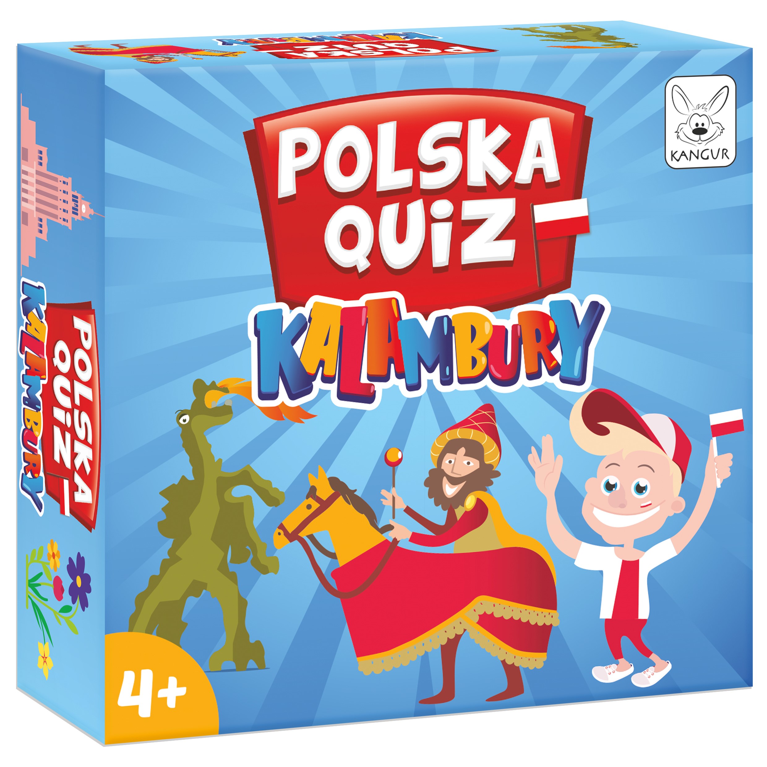 Zestaw 36 kart do gry Polska Quiz Kalambury z rysunkowymi hasłami edukacyjnymi