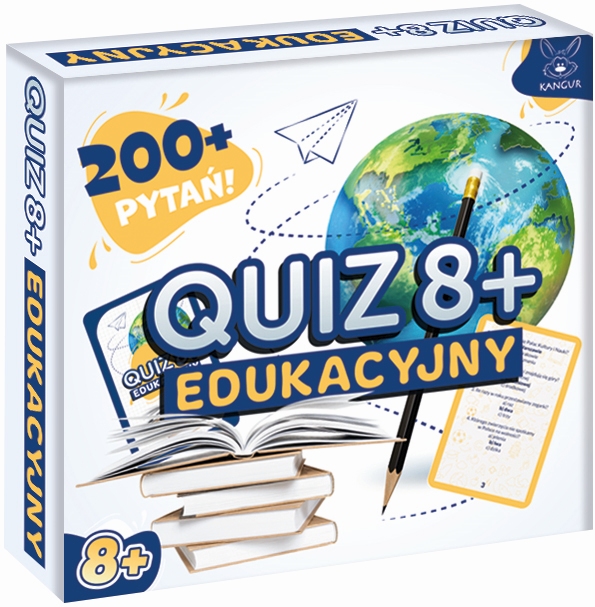 Zestaw kart z pytaniami w grze edukacyjnej Quiz Edukacyjny KANGUR
