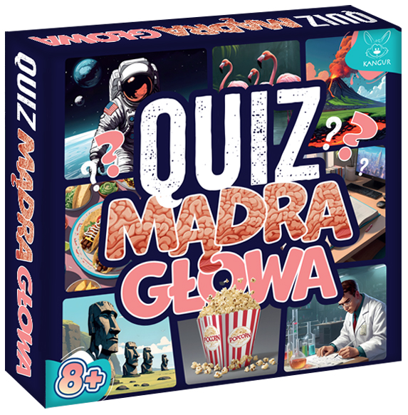 Karty do gry Quiz Mądra Głowa KANGUR – widok kart i instrukcji
