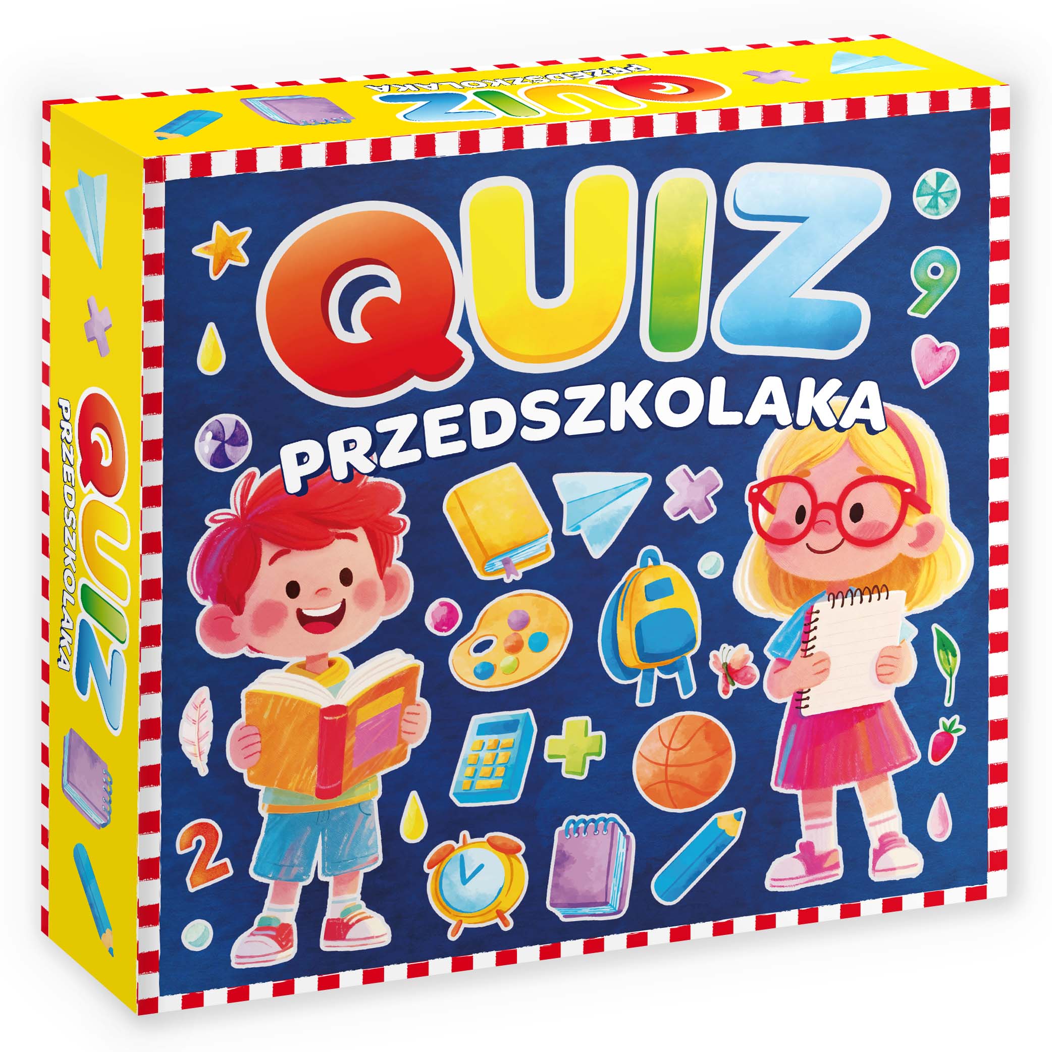 Kolorowe karty z pytaniami obrazkowymi Quiz Przedszkolaka KANGUR