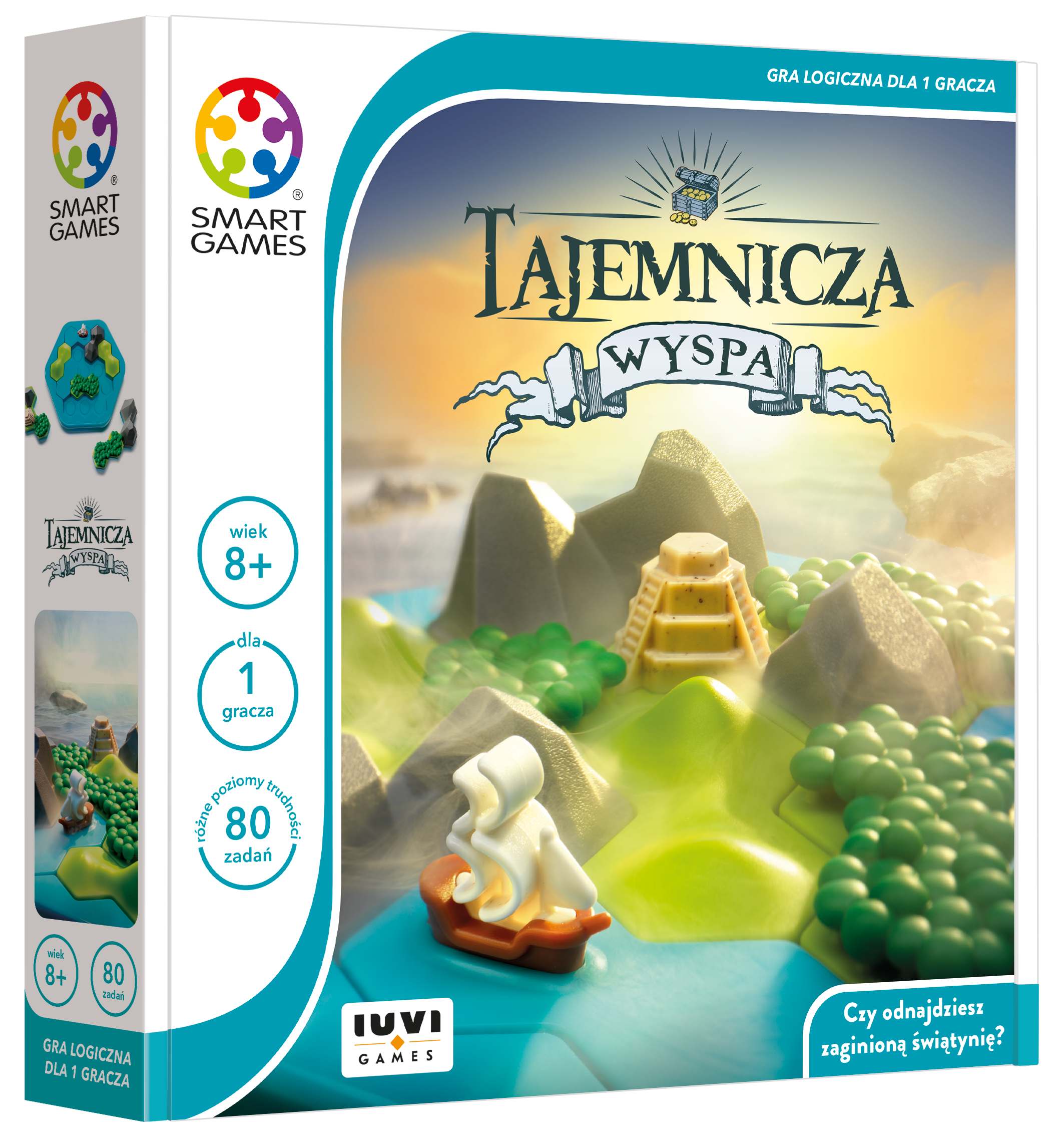 Tajemnicza Wyspa Smart Games IUVI Games – gra logiczna z 80 zadaniami dla dzieci 8 plus