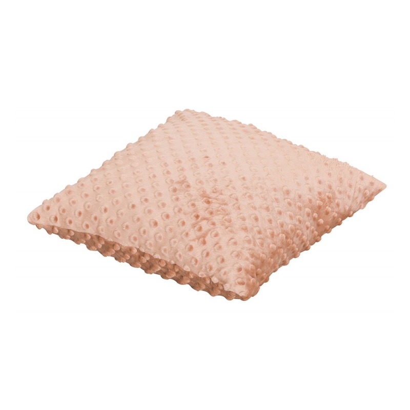 Poduszka Soft Hill brązowa ujęcie z boku pokazujące grubość i kształt, przeznaczona do salonu lub sypialni, 40 x 40 cm