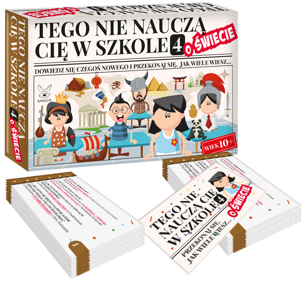 Edukacyjna gra quizowa Tego nie nauczą Cię w szkole 4: O świecie KANGUR