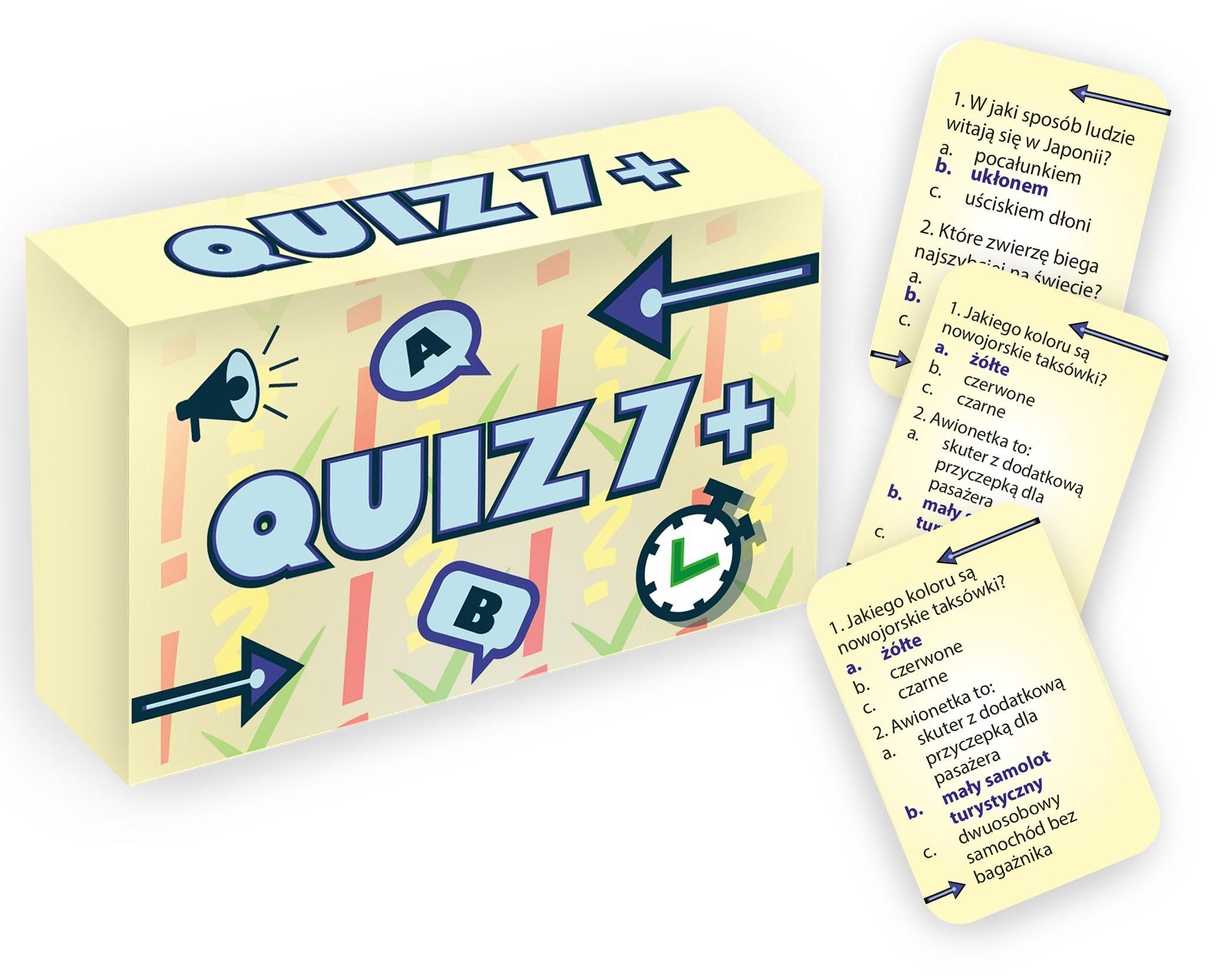 Gra edukacyjna Quiz 7+ KANGUR zestaw kart edukacyjnych