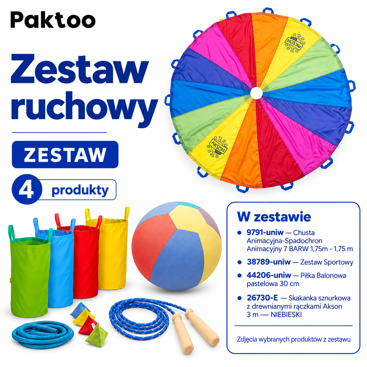 Zestaw do Zabaw Animacyjnych MINI Akson - chusta animacyjna i akcesoria