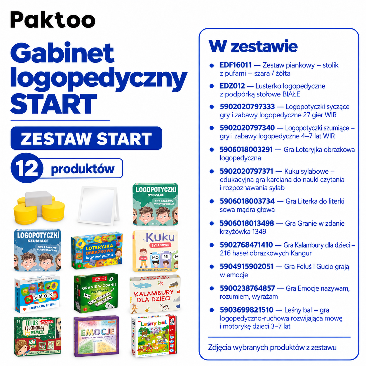 Kompletny Gabinet Logopedyczny START - zestaw mebli i pomocy logopedycznych Inna marka