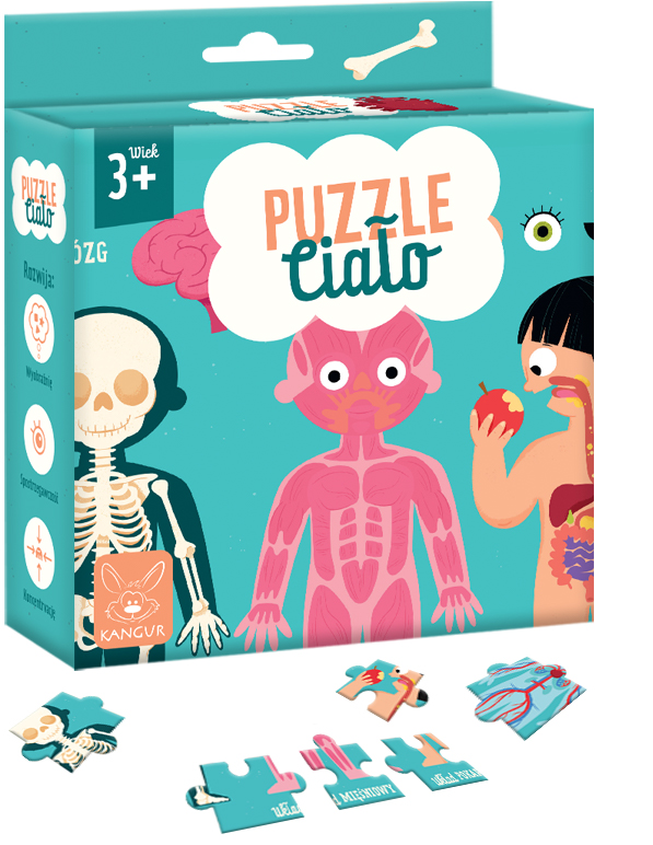 Puzzle edukacyjne Ciało człowieka 30 elementów KANGUR