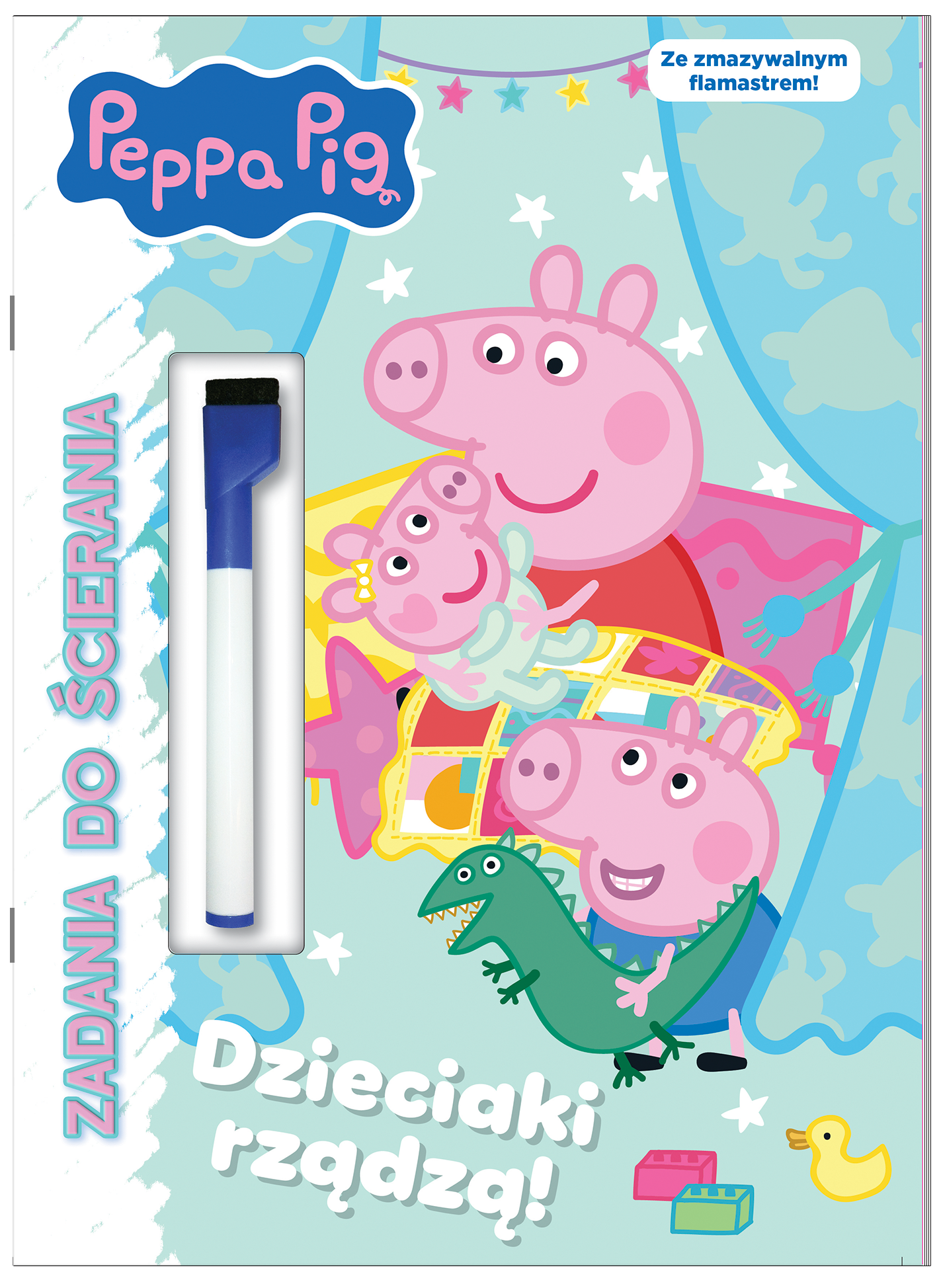 Świnka Peppa. Zadania do ścierania – książeczka edukacyjna Media Service Zawada