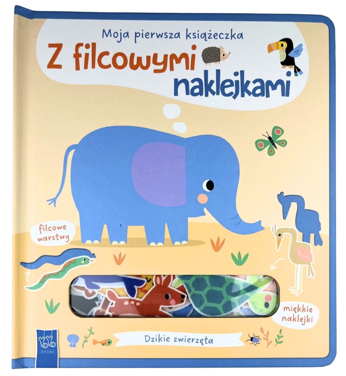 Książeczka Dzikie zwierzęta z filcowymi naklejkami YOYO BOOKS, format 236x215x1 mm