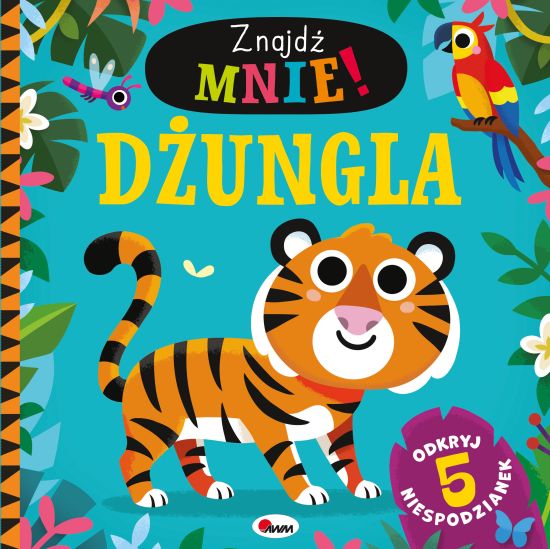 Książka Dżungla. Znajdź mnie! z ruchomymi elementami dla dzieci AWM