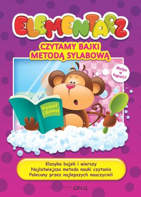 Elementarz do nauki czytania metodą sylabową GREG z kolorową okładką i ilustracjami