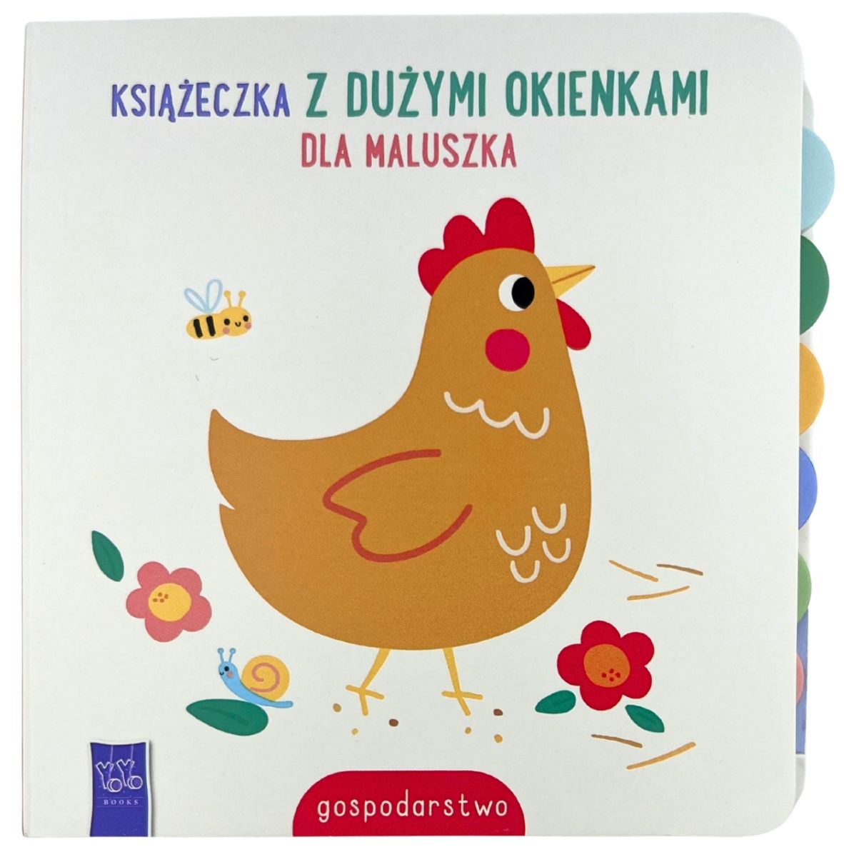 Gospodarstwo YOYO BOOKS, książeczka edukacyjna z dużymi okienkami dla maluszka