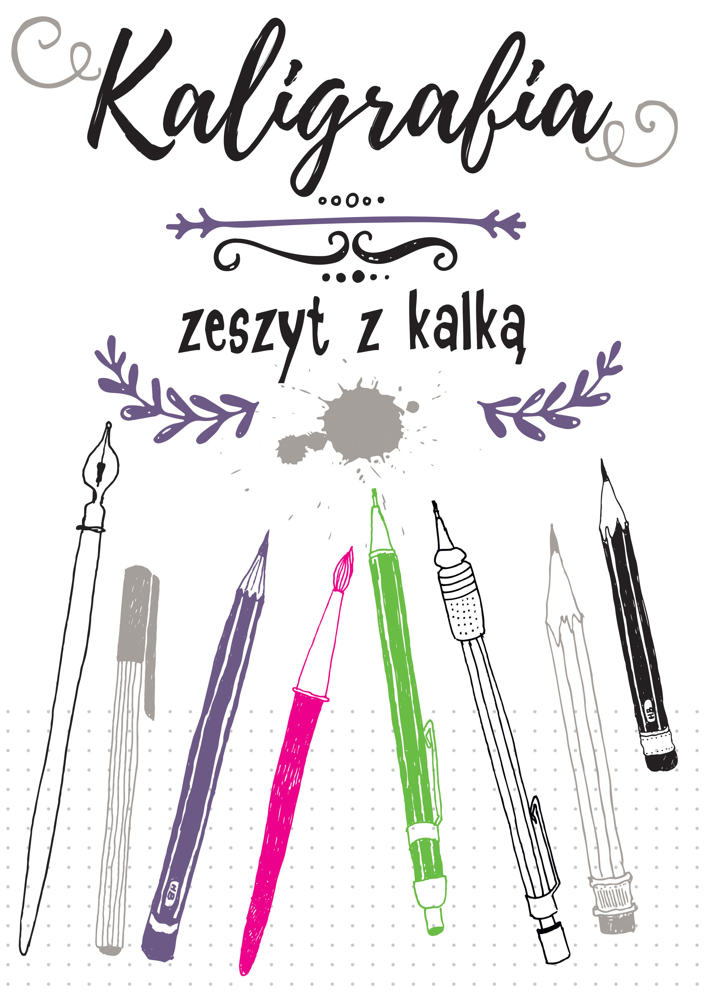 Zeszyt Kaligrafia z kalką Wilga do ćwiczenia ładnego pisania dla dzieci