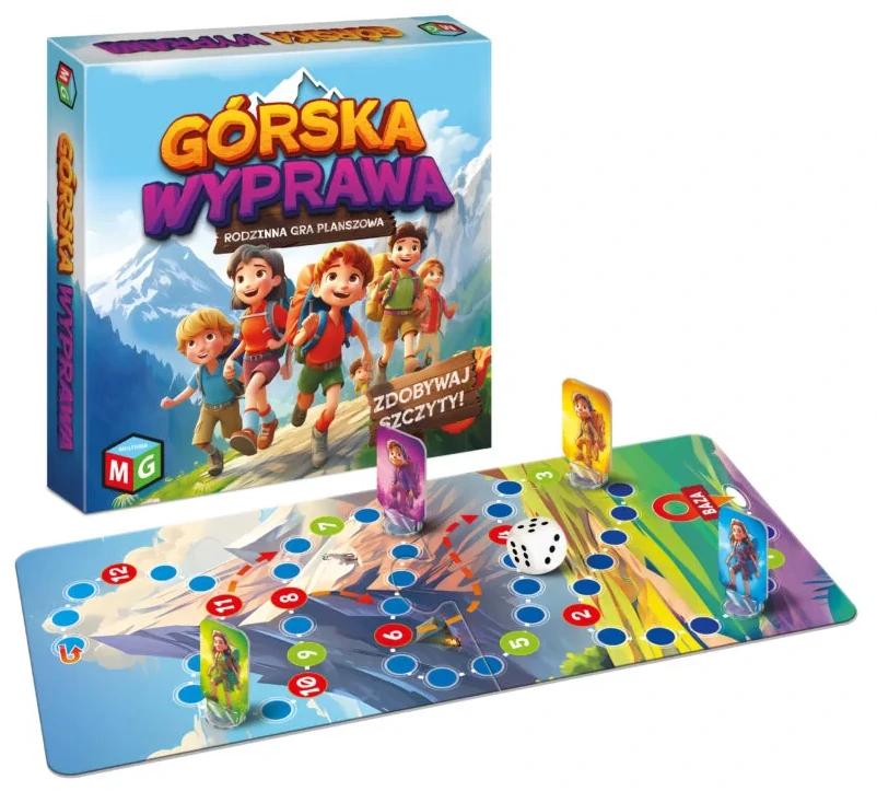 Rodzinna gra planszowa Górska wyprawa MULTIGRA - plansza i pionki