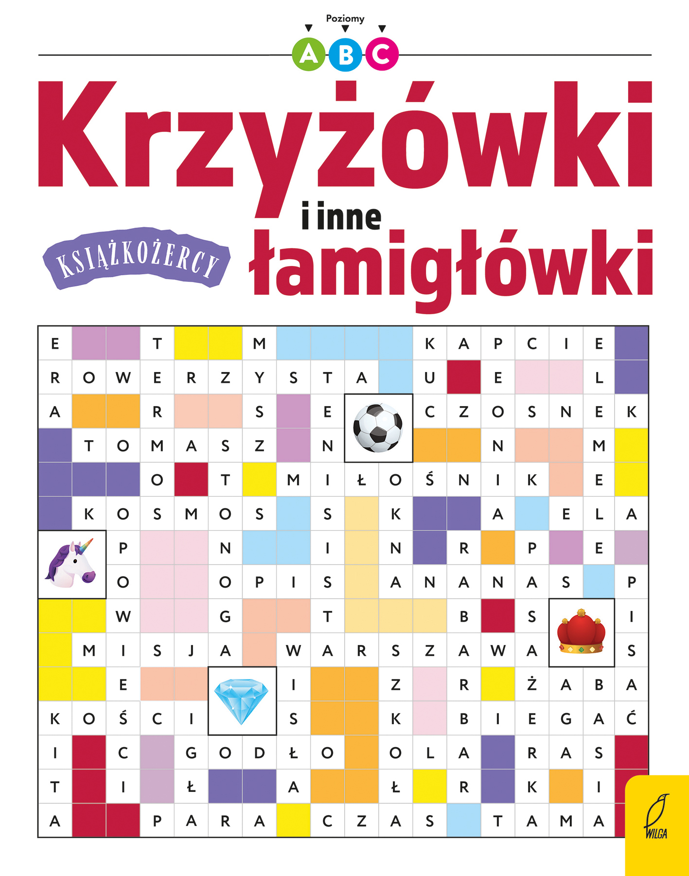 Książka Książkożercy Wilga z krzyżówkami, rebusami i zadaniami logicznymi dla dzieci