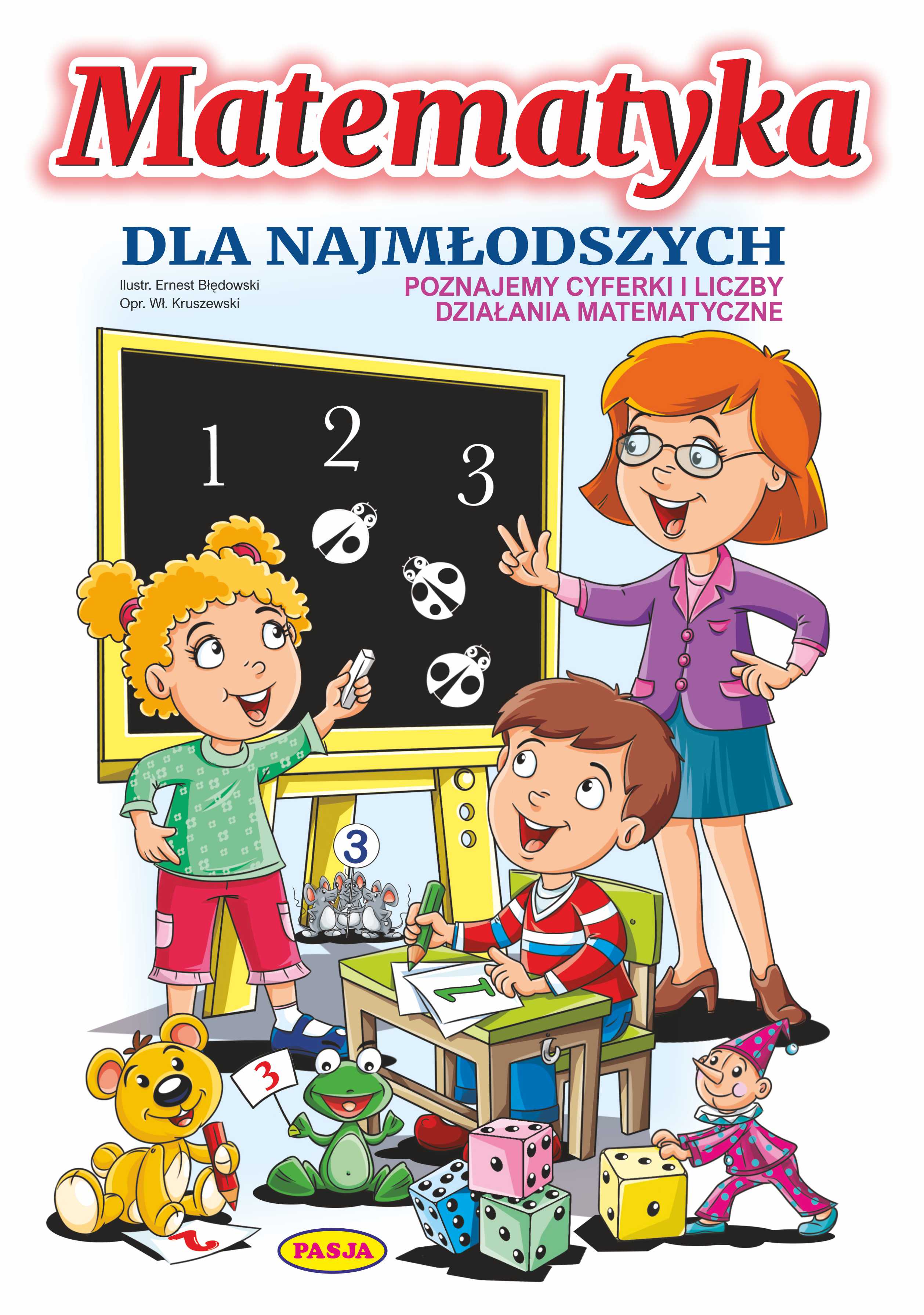 Okładka książki Matematyka dla najmłodszych do ćwiczenia cyfr, liczenia i figur geometrycznych