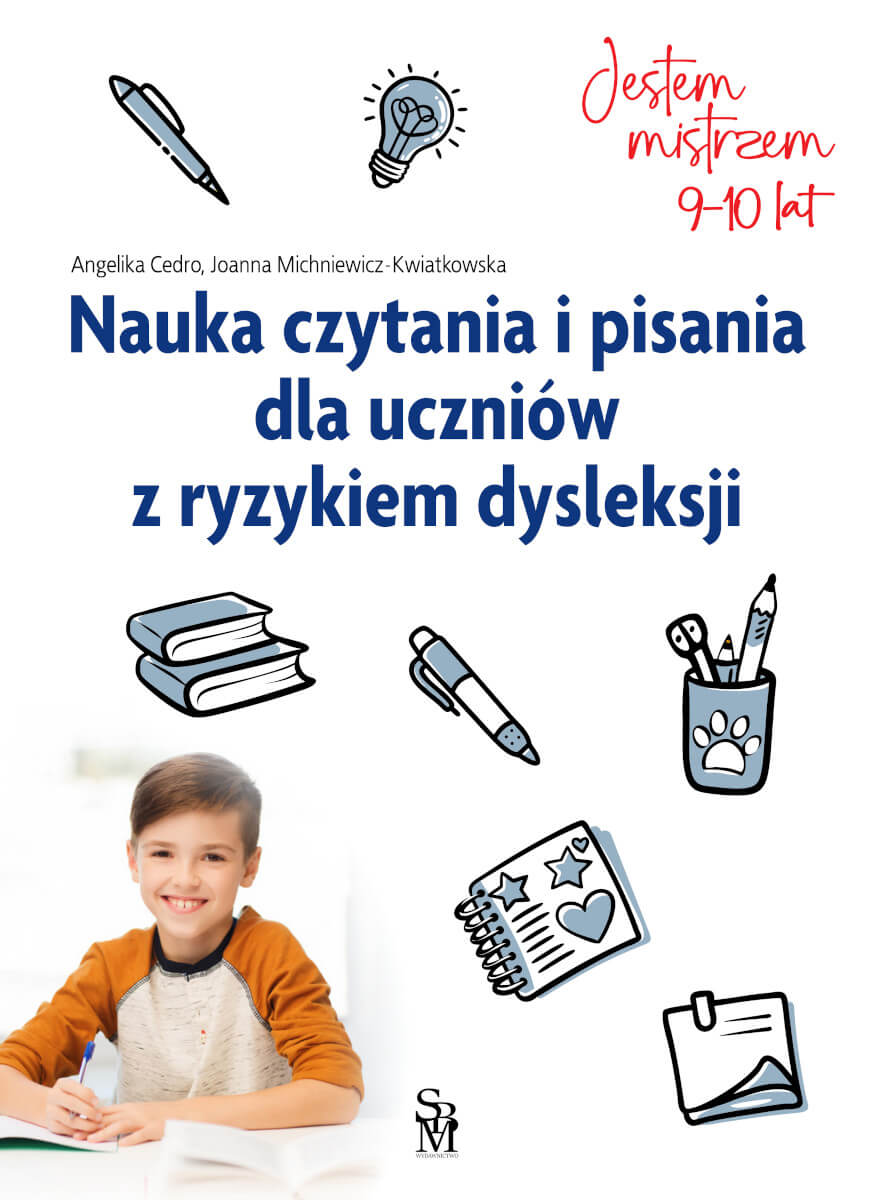 Nauka czytania i pisania SBM, książka z ćwiczeniami dla uczniów klas 1–3
