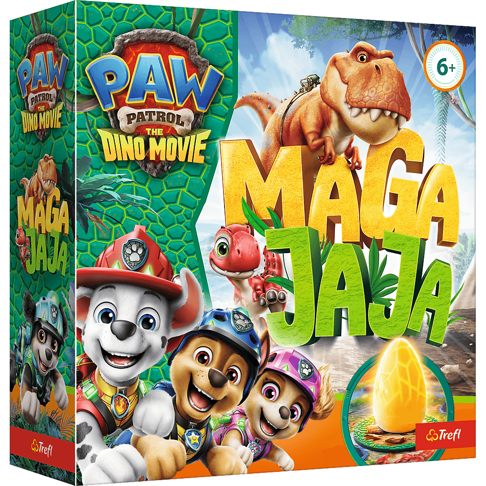 Magajaja Psi Patrol Dino Movie Trefl PAP, rodzinna gra pamięciowa ze świecącymi jajami