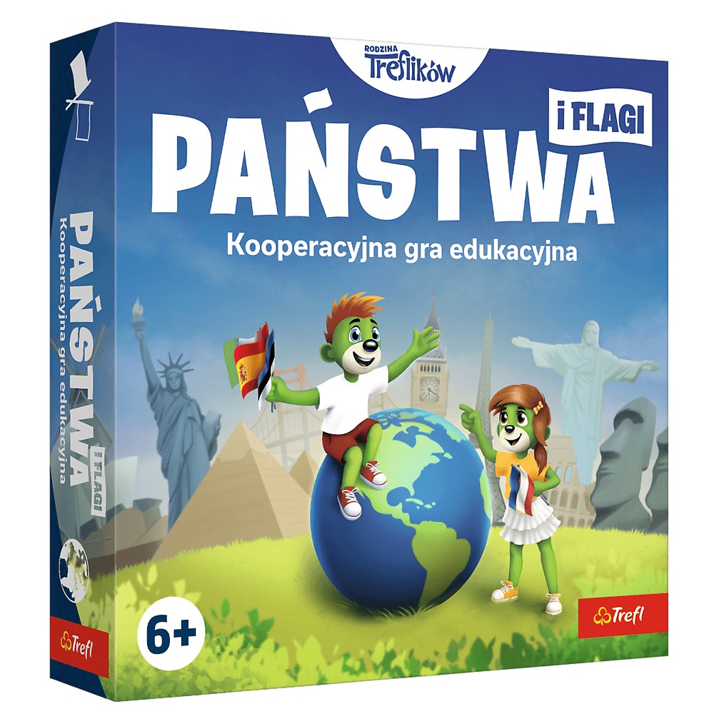 Gra geograficzna Państwa i flagi Trefl PAP do wspólnego poznawania świata