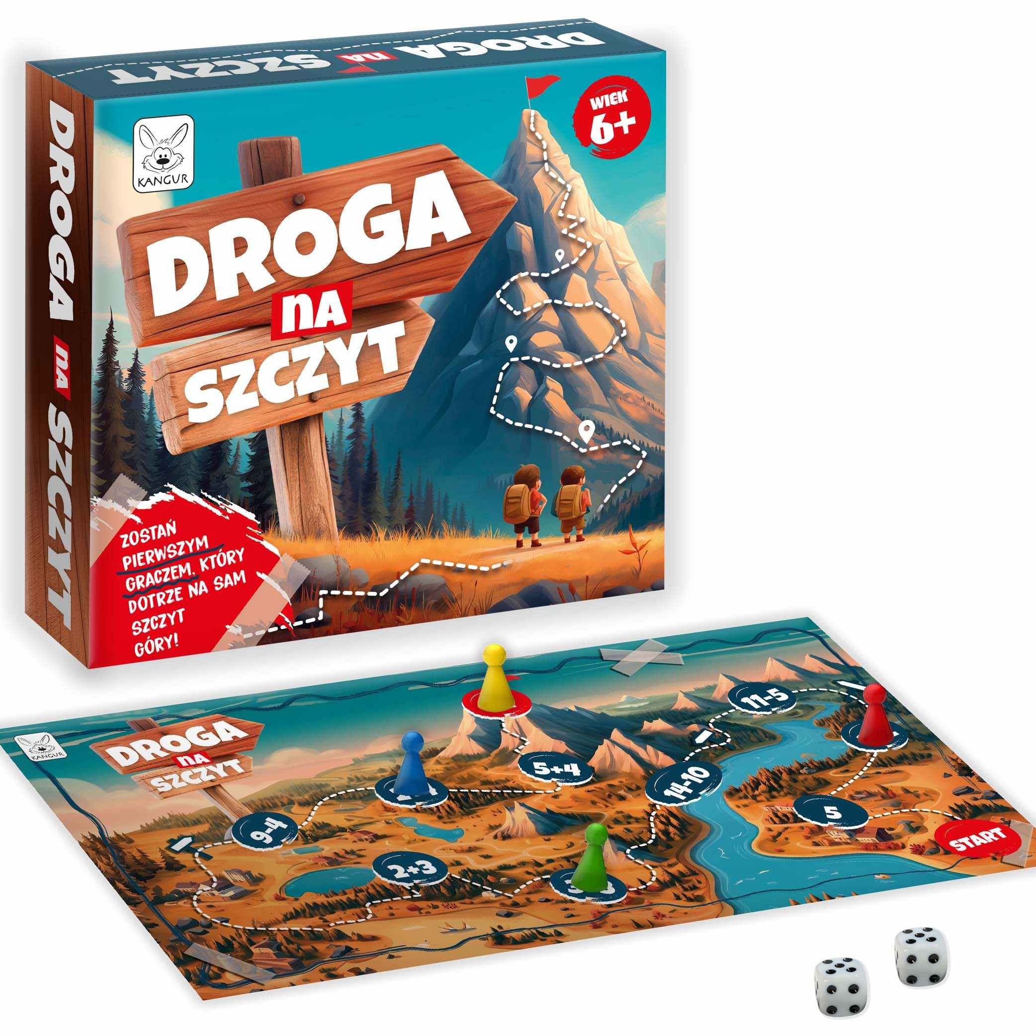 Gra planszowa Droga na Szczyt KANGUR o wspinaczce dla dzieci