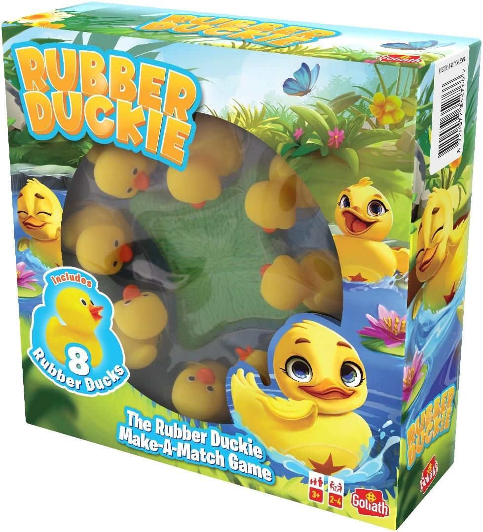 Gumowe kaczuszki Rubber Duckies z kolorowymi symbolami do gry pamięciowej