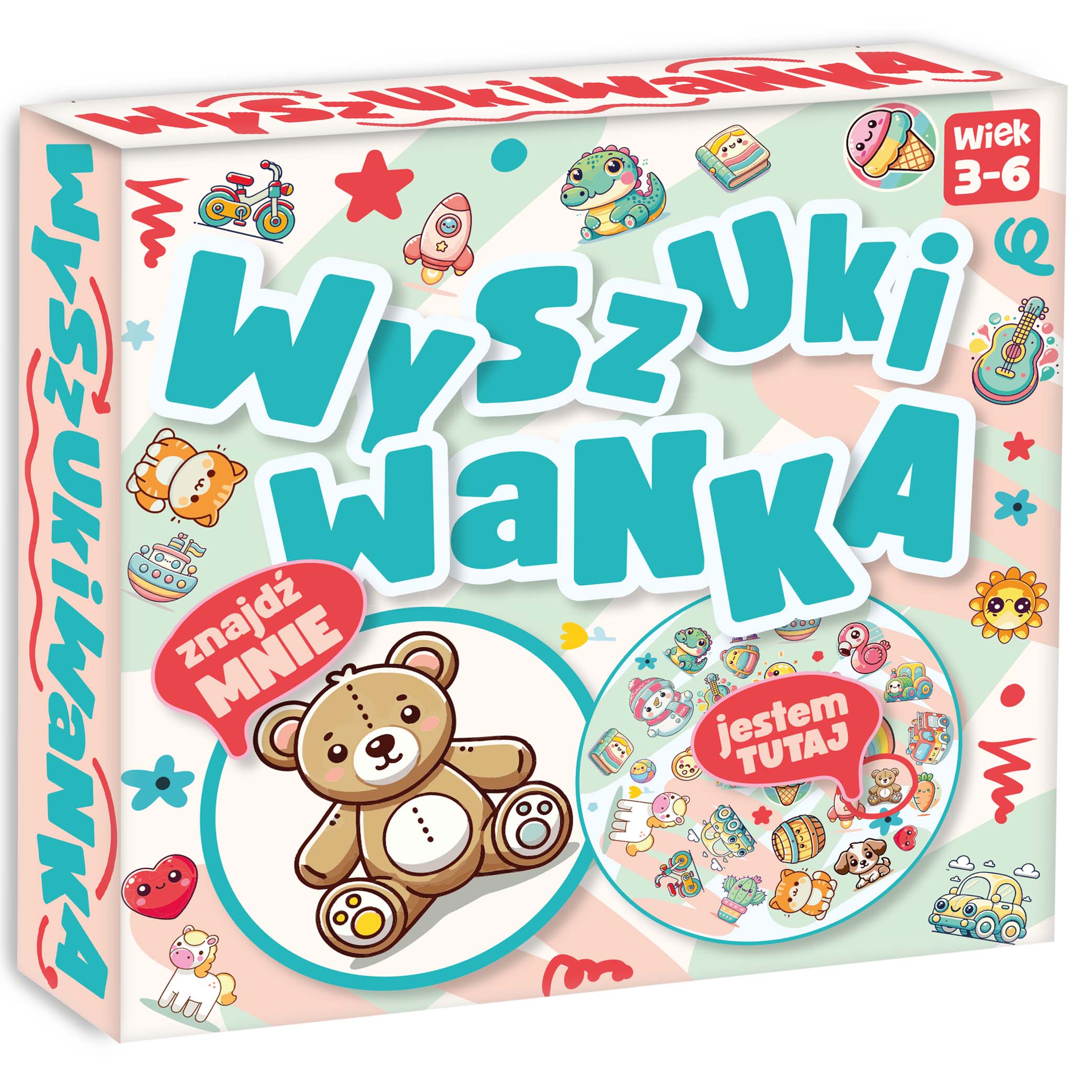 Gra edukacyjna KANGUR Wyszukiwanka z 29 żetonami do ćwiczenia koncentracji
