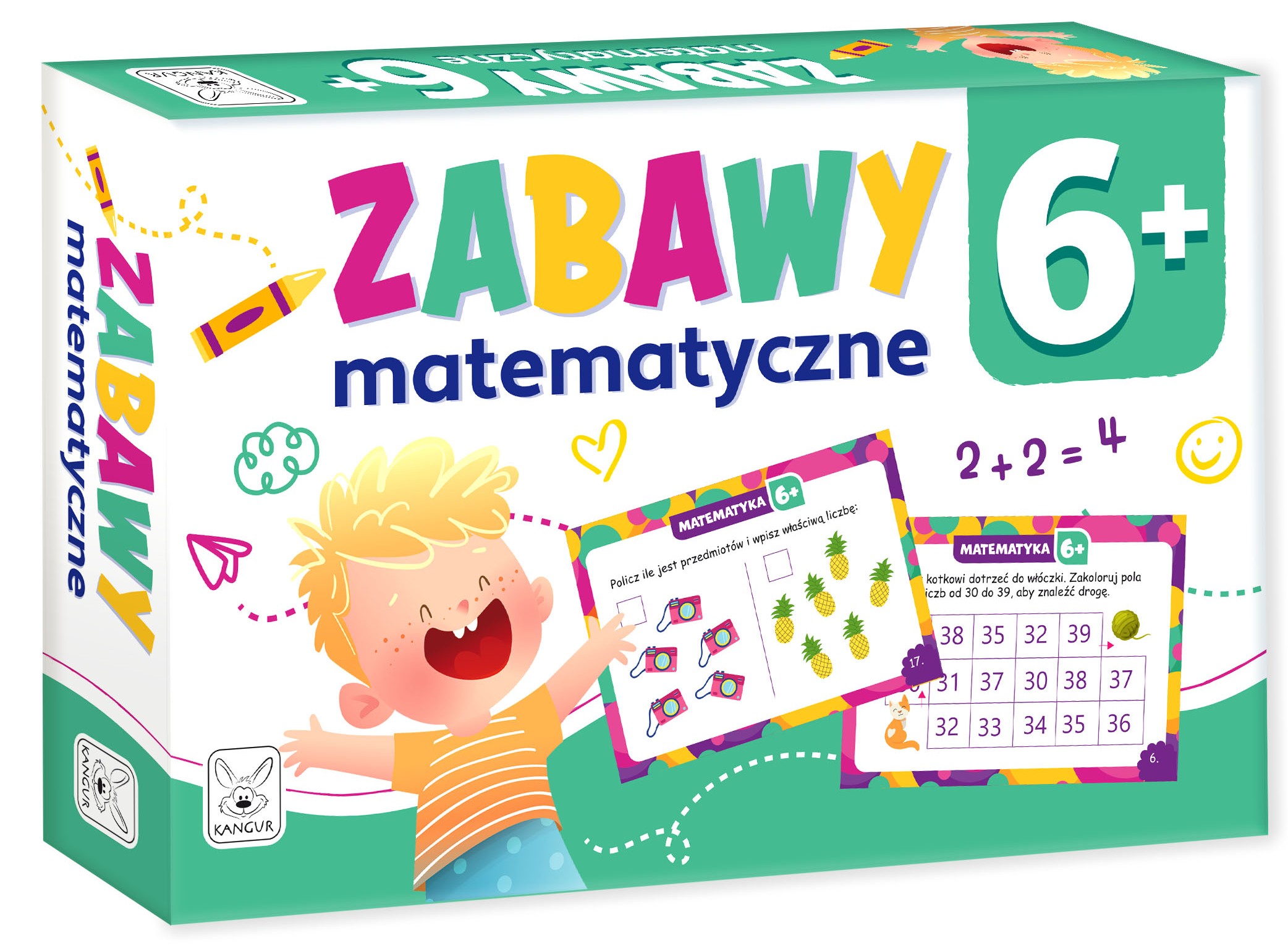 Karty KANGUR do zabaw matematycznych – 16 kart do pisania i rysowania