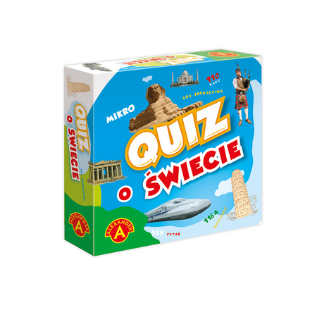 Kieszonkowy Quiz o Świecie ALEXANDER GRY, gra z pytaniami z wielu dziedzin
