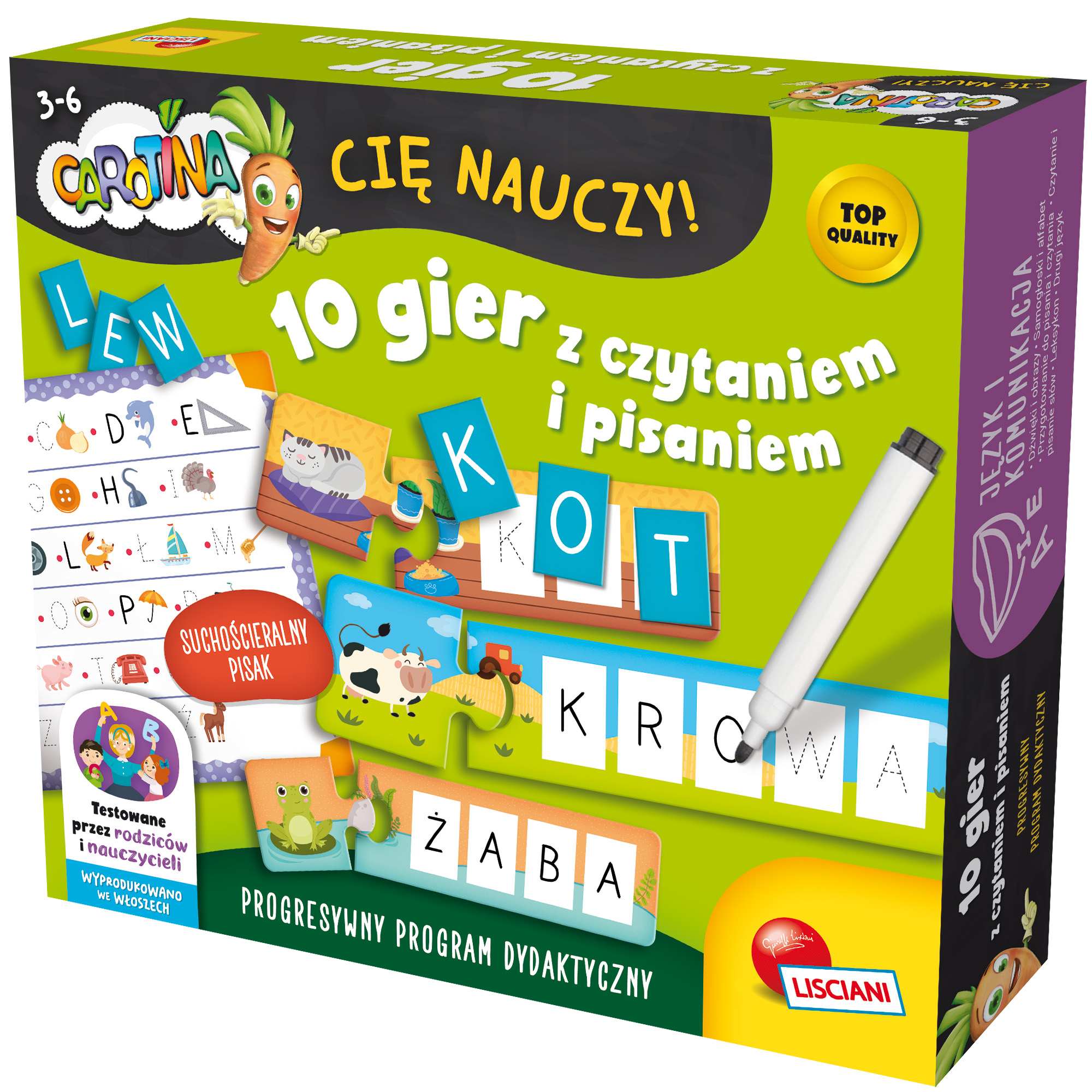 Carotina Lisciani, 10 gier edukacyjnych do nauki czytania i pisania