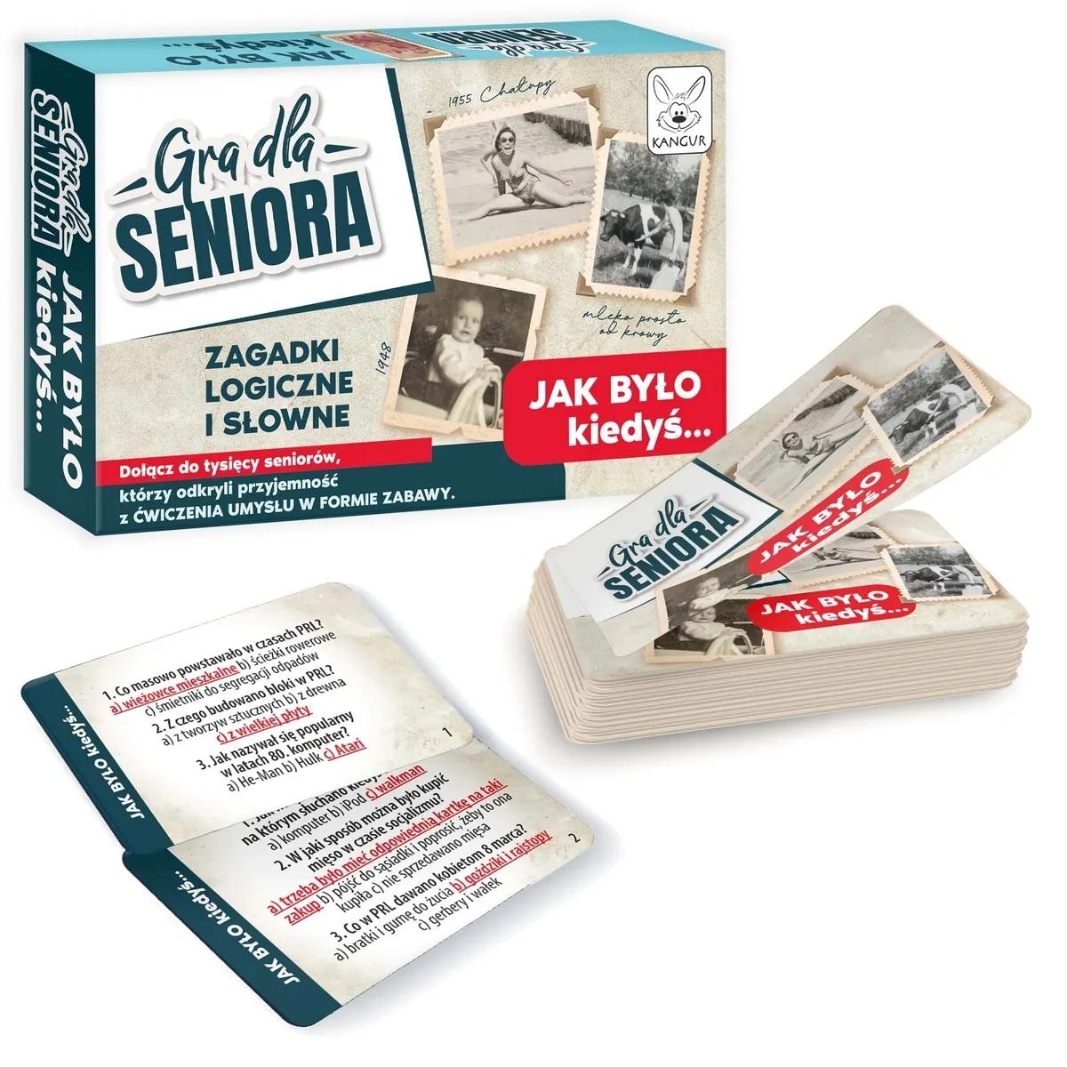 Gra dla seniorów Jak było kiedyś? KANGUR o wspomnieniach i życiu w PRL, widok produktu.