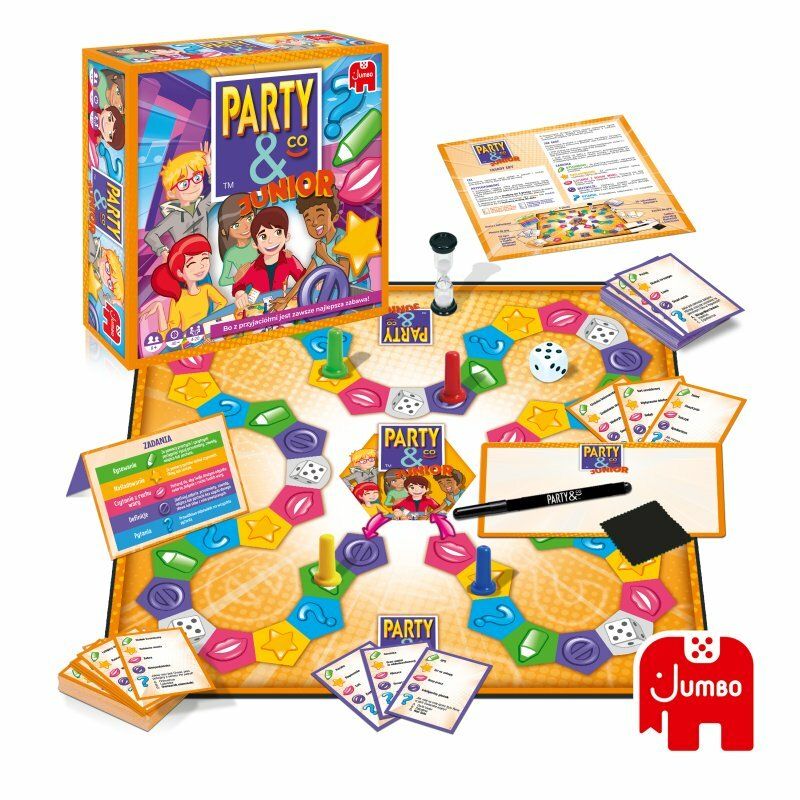 Party & Co Junior TM TOYS – rodzinna gra imprezowa z planszą i kartami