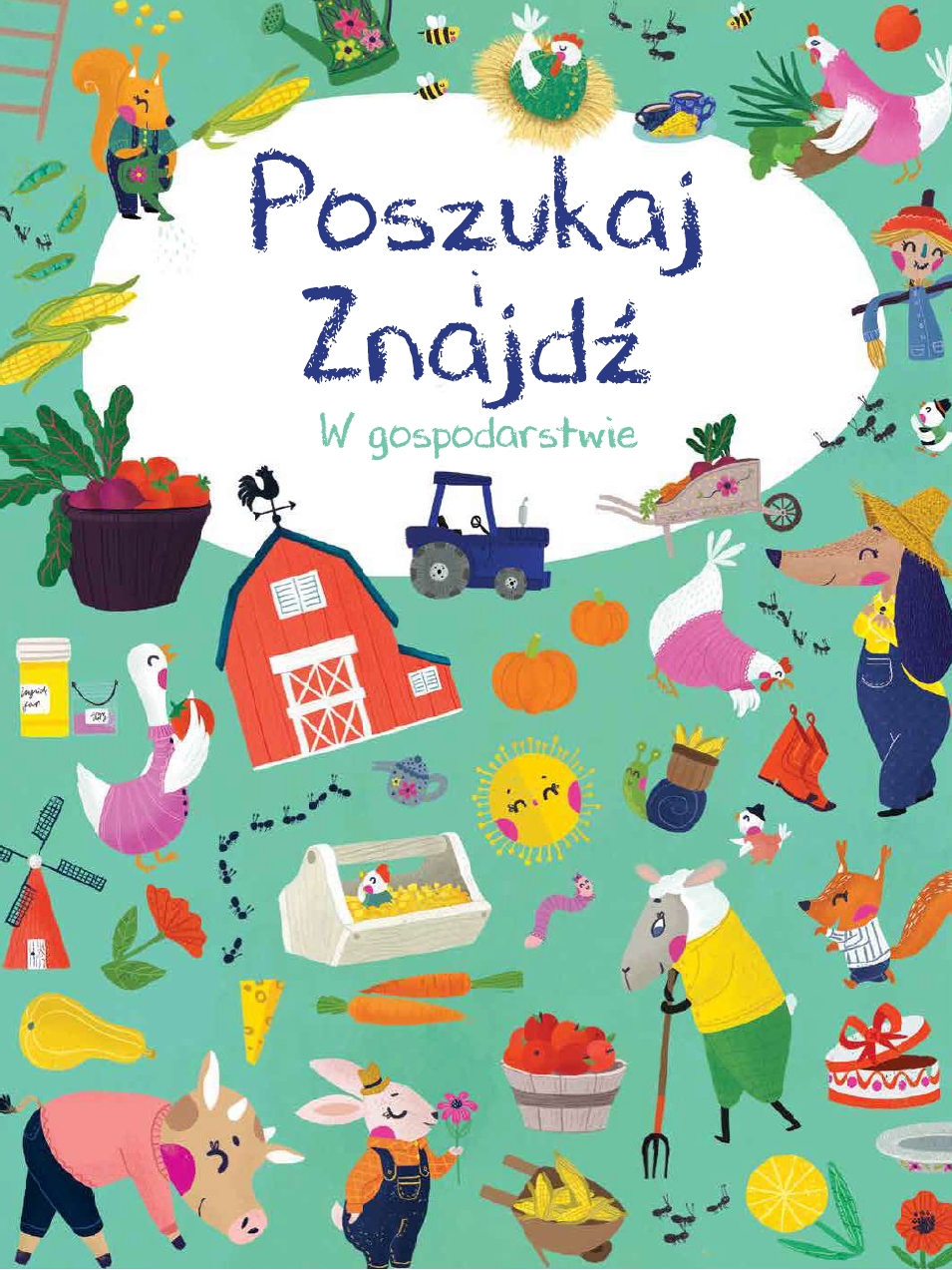 Książka obrazkowa YOYO BOOKS Poszukaj i znajdź. W gospodarstwie do wyszukiwania zwierząt