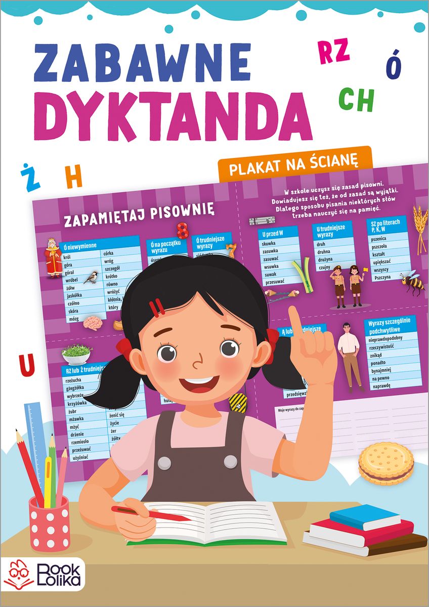 Zabawne dyktanda Bookolika – książka z ćwiczeniami ortograficznymi dla uczniów klas 1–3