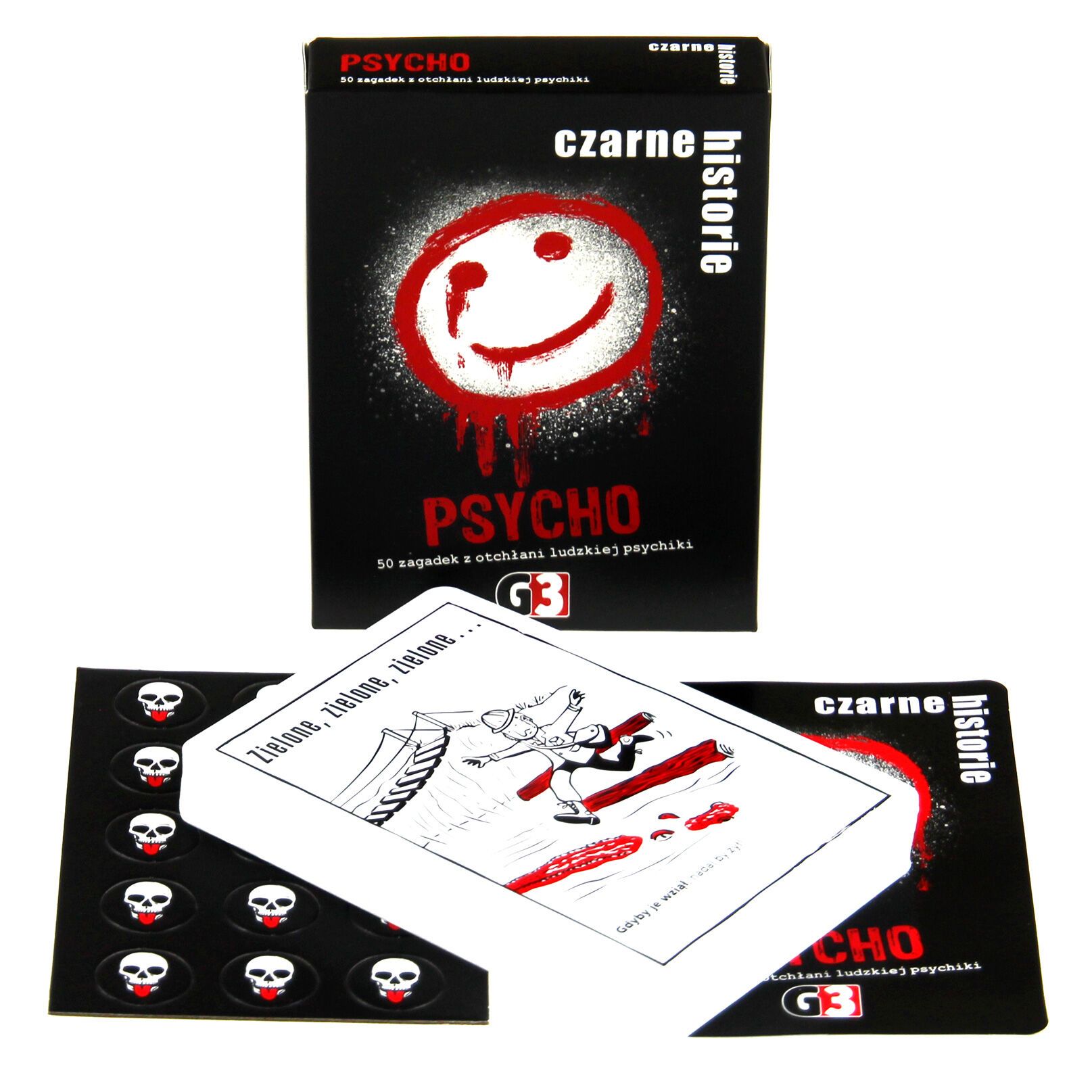 Czarne historie Psycho G3, gra karciana z mrocznymi zagadkami dla osób od 14 lat