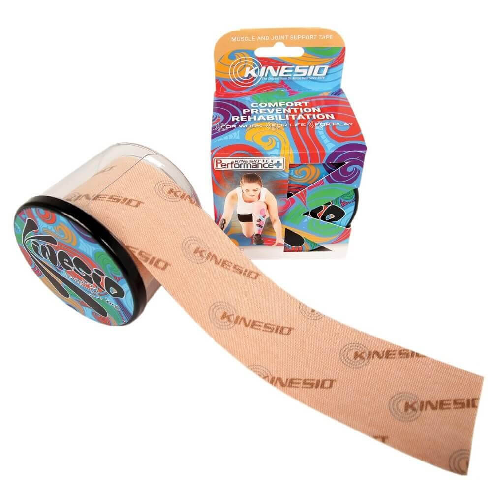 Beżowa taśma Kinesio Tex Performance+ do kinesiotapingu, rolka 5 cm × 5 m