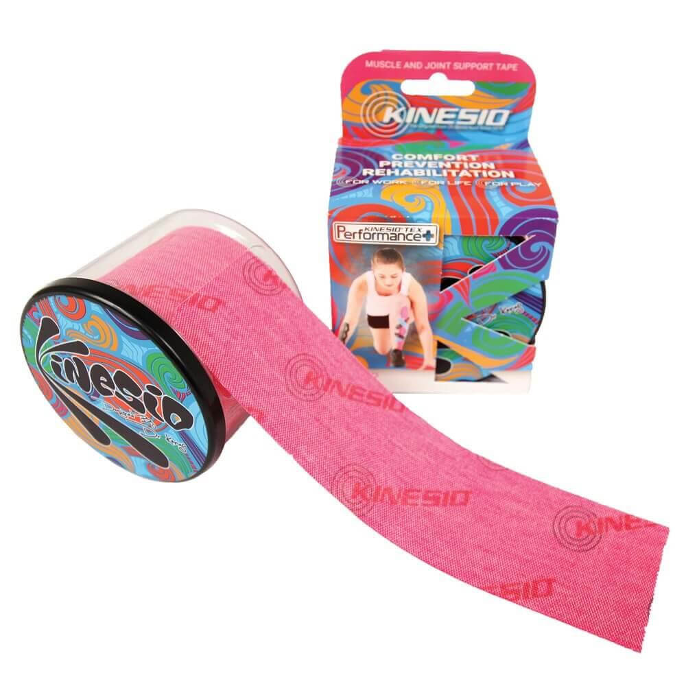 Czerwona taśma do kinesiotapingu Kinesio Tex Performance+ w rolce 5 cm × 5 m