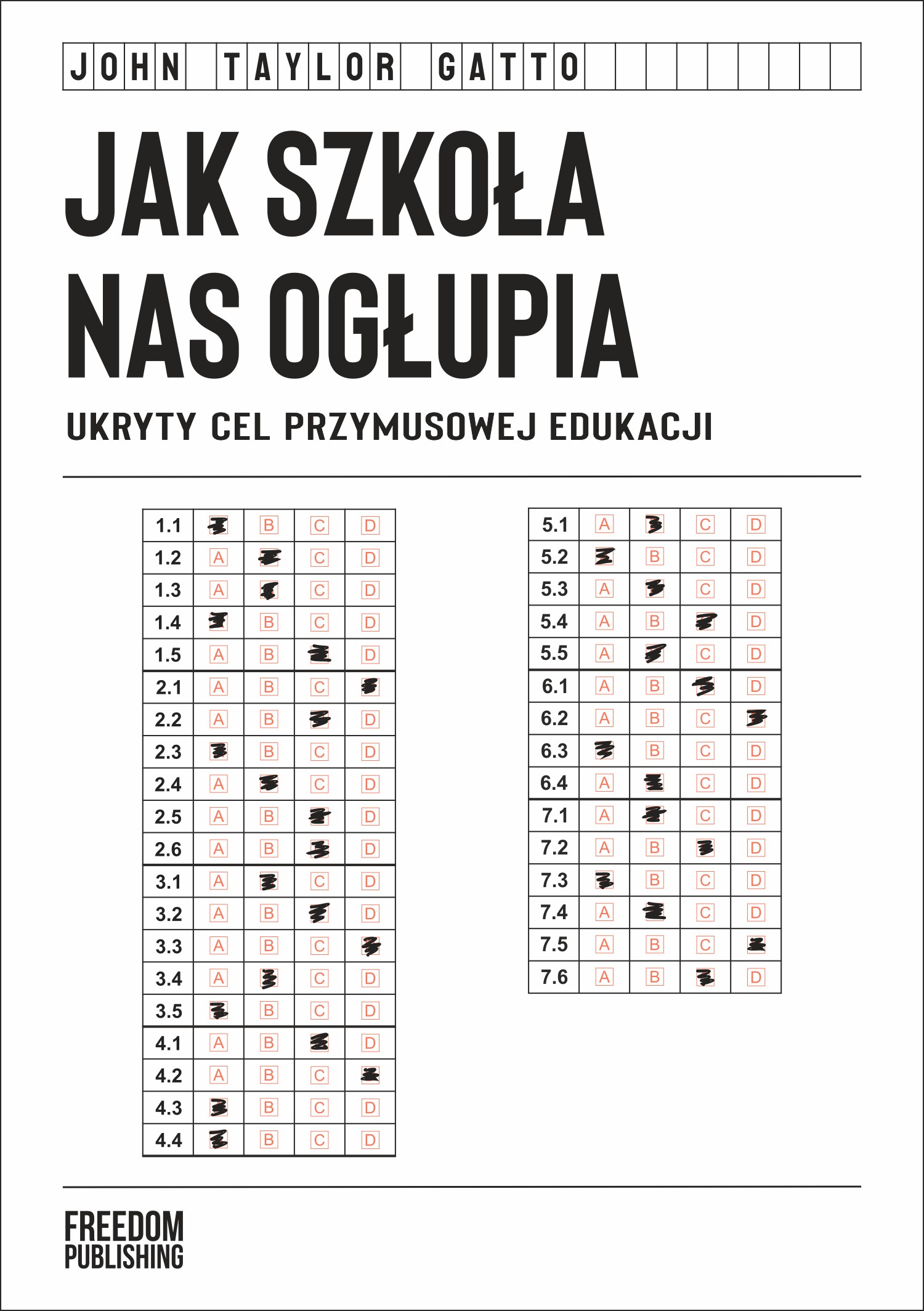 Książka Jak szkoła nas ogłupia wydana przez Freedom Publishing o przymusowej edukacji
