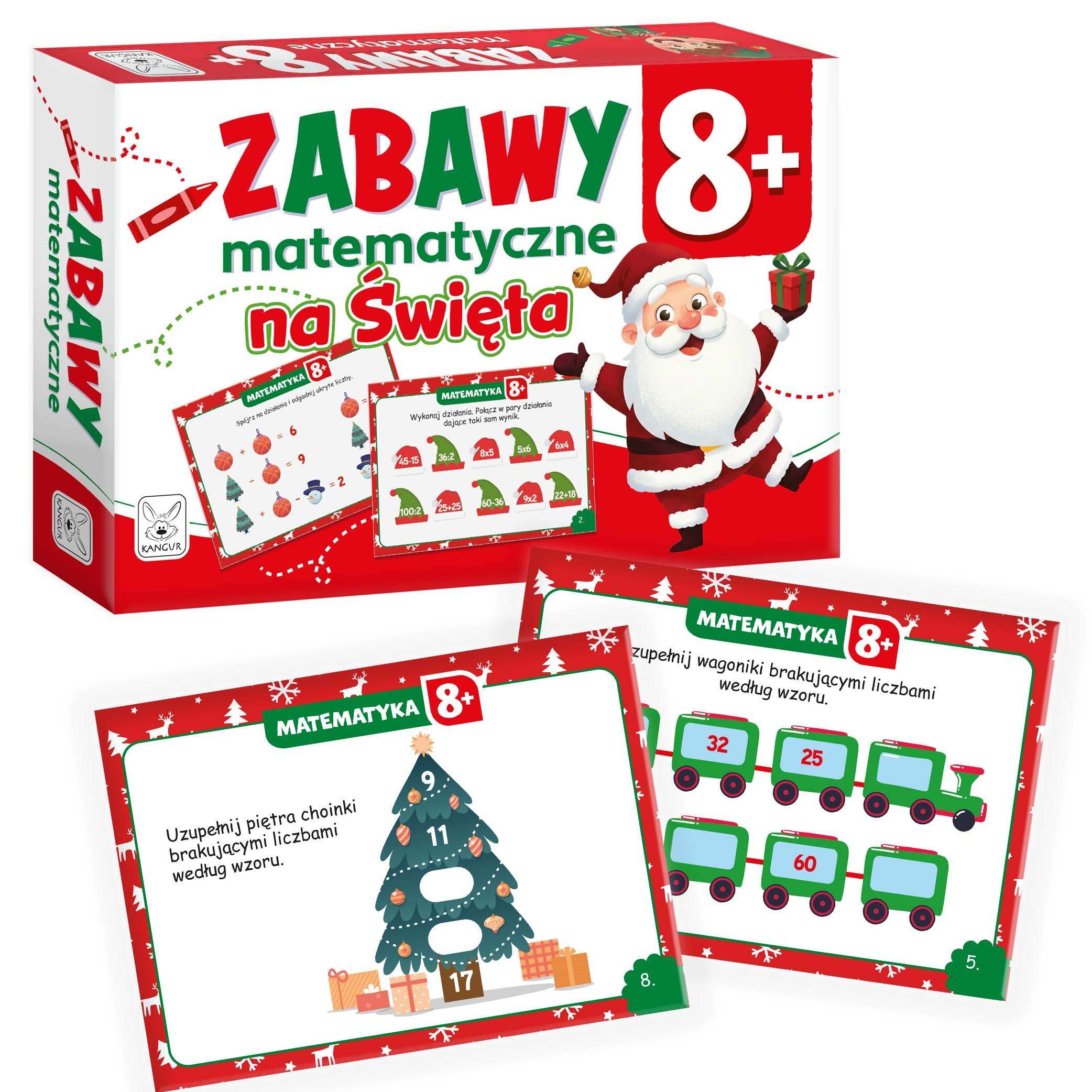 Zabawy matematyczne na Święta KANGUR – karty edukacyjne dla dzieci 8+
