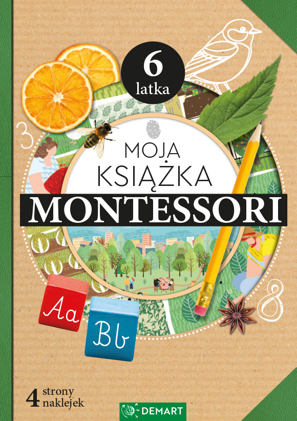 Książka Montessori dla 6-latka DEMART z zadaniami, łamigłówkami i aktywnościami edukacyjnymi