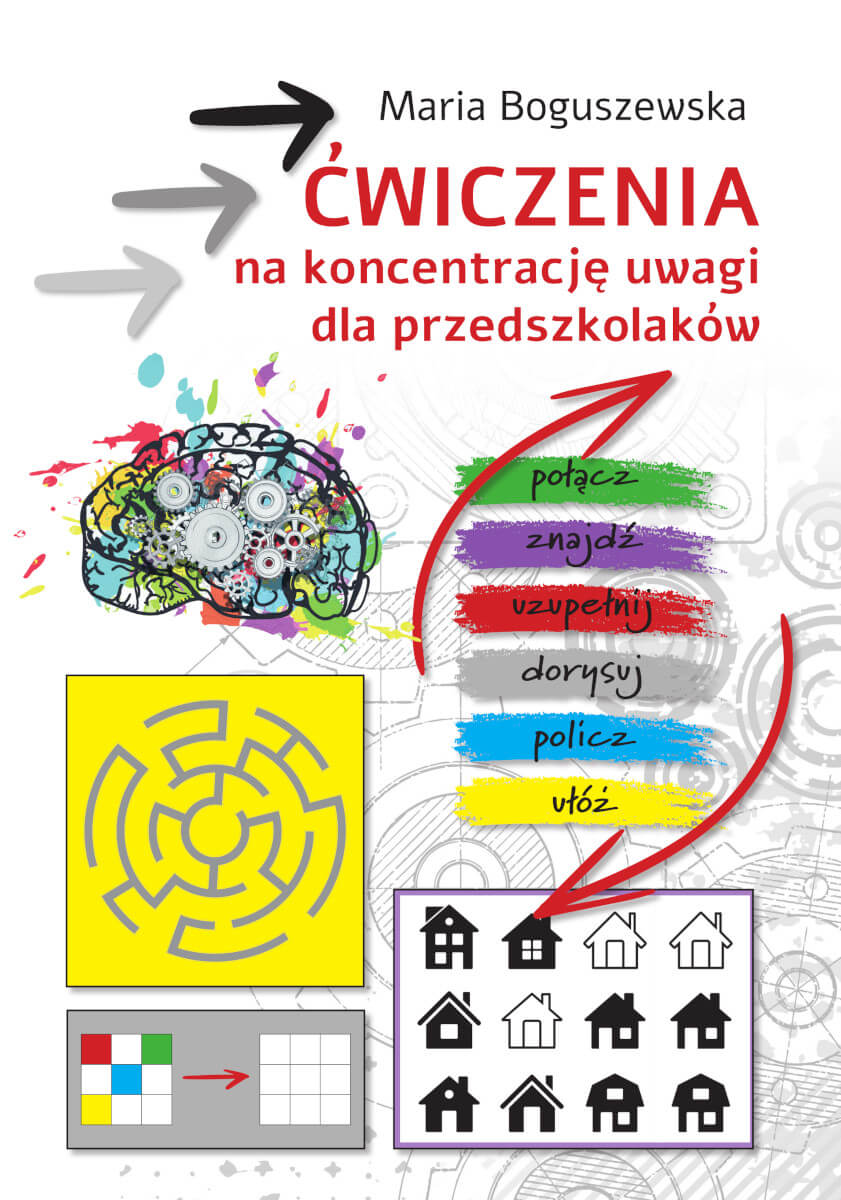 Ćwiczenia na koncentrację dla przedszkolaków SBM – książka z łamigłówkami i zadaniami rozwijającymi spostrzegawczość