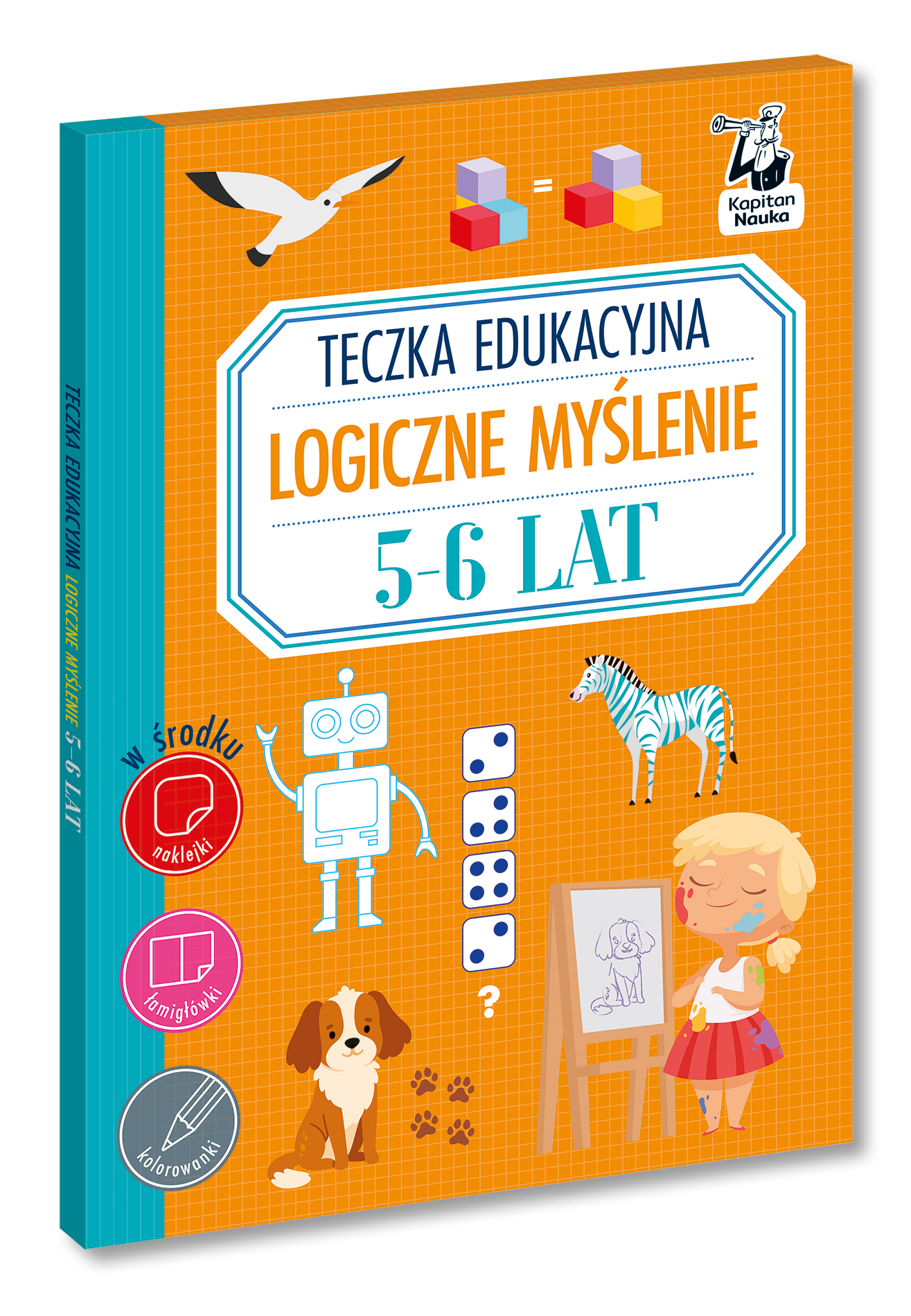 Teczka edukacyjna Kapitan Nauka z zadaniami, ćwiczeniami i naklejkami dla przedszkolaków