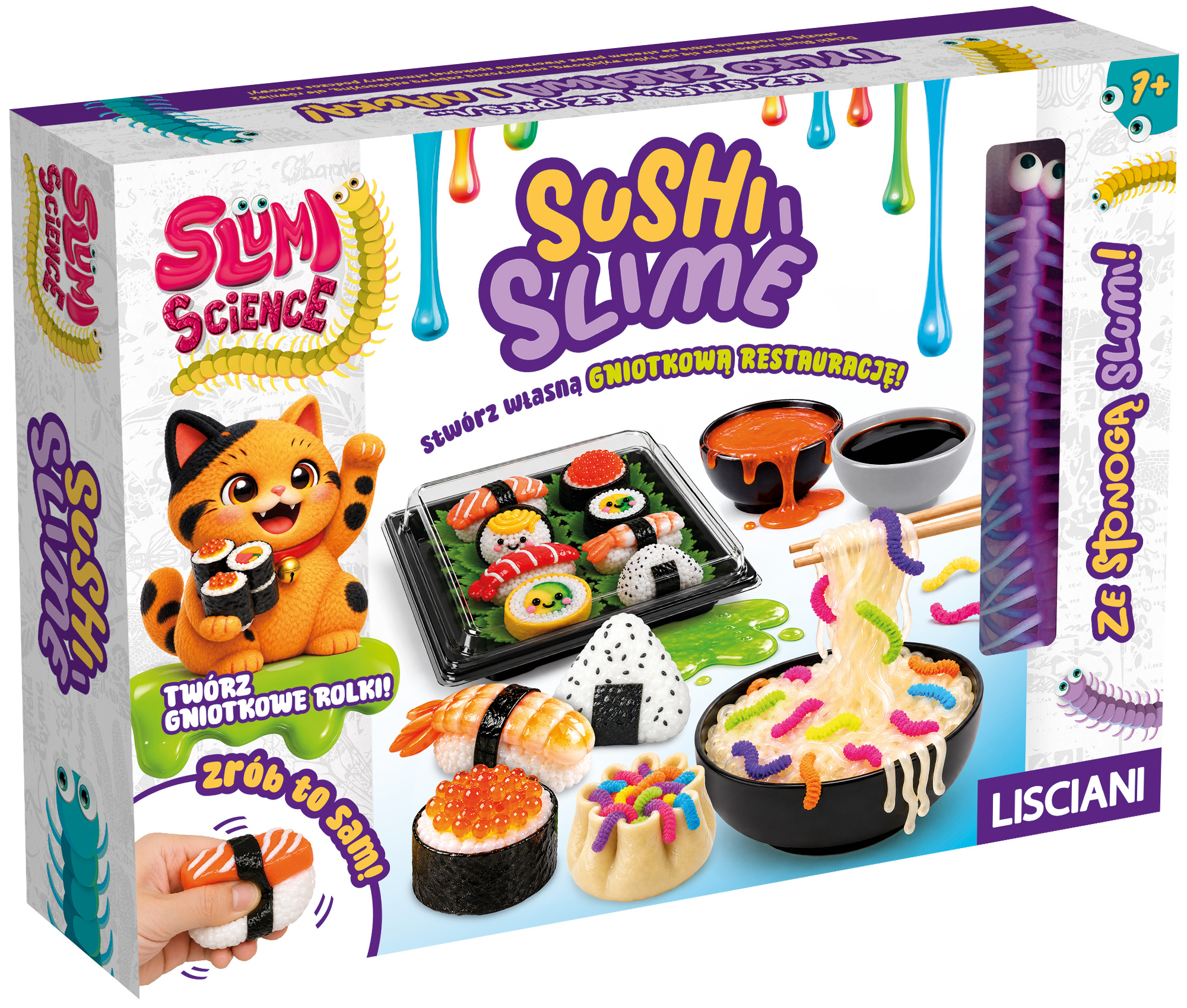 Slumi Sushi i Slime Lisciani, zestaw do kreatywnego tworzenia sushi ze slime