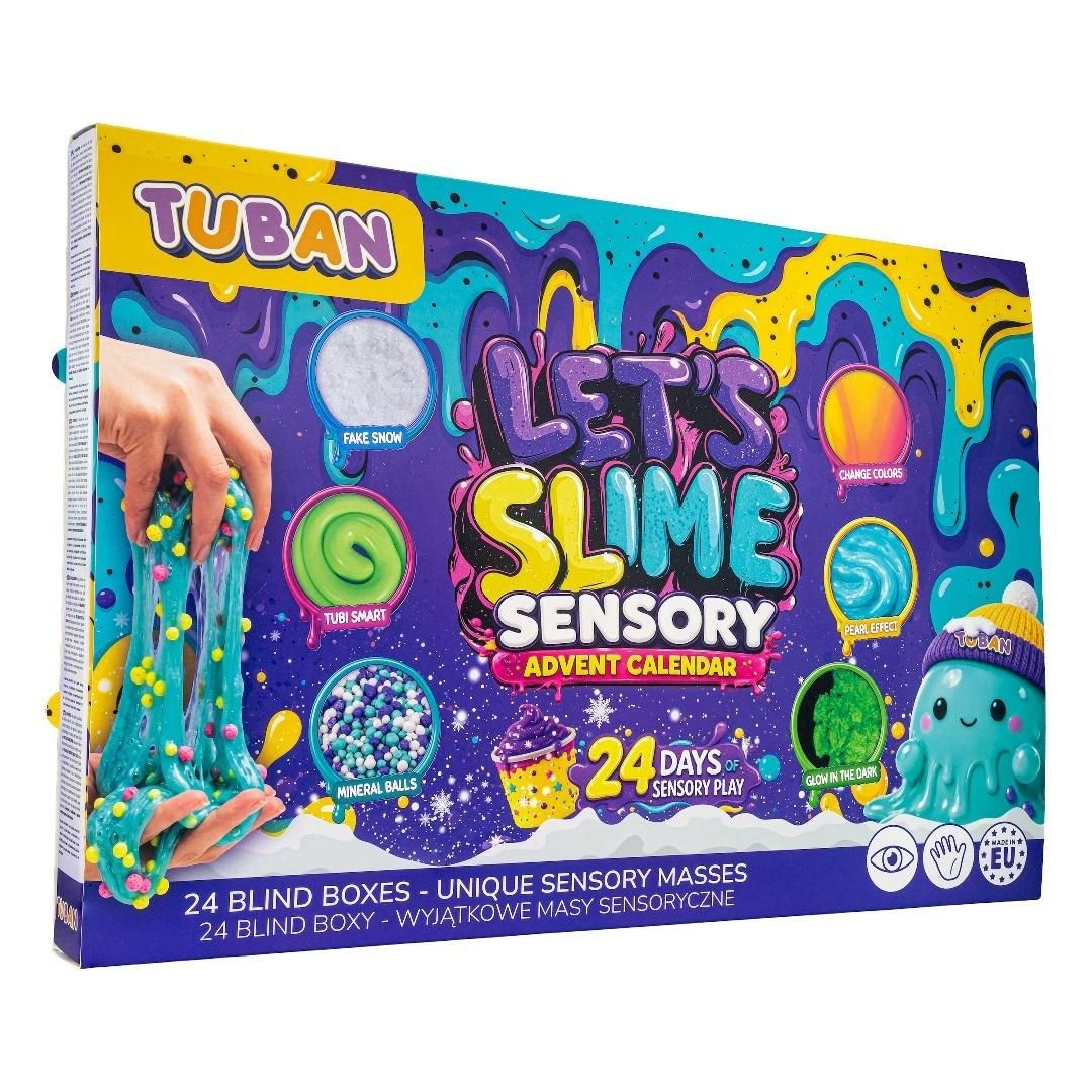 Kalendarz adwentowy sensoryczny Let's Slime TUBAN – 24 niespodzianki do kreatywnej zabawy