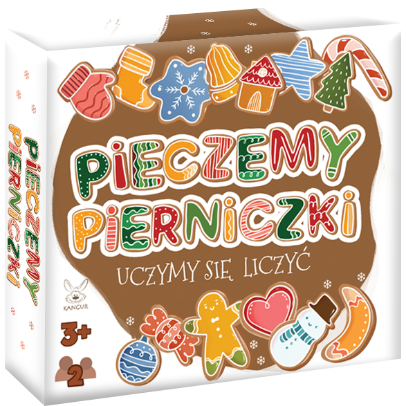 Pieczemy Pierniczki KANGUR, świąteczna gra planszowa z żetonami i pionkami