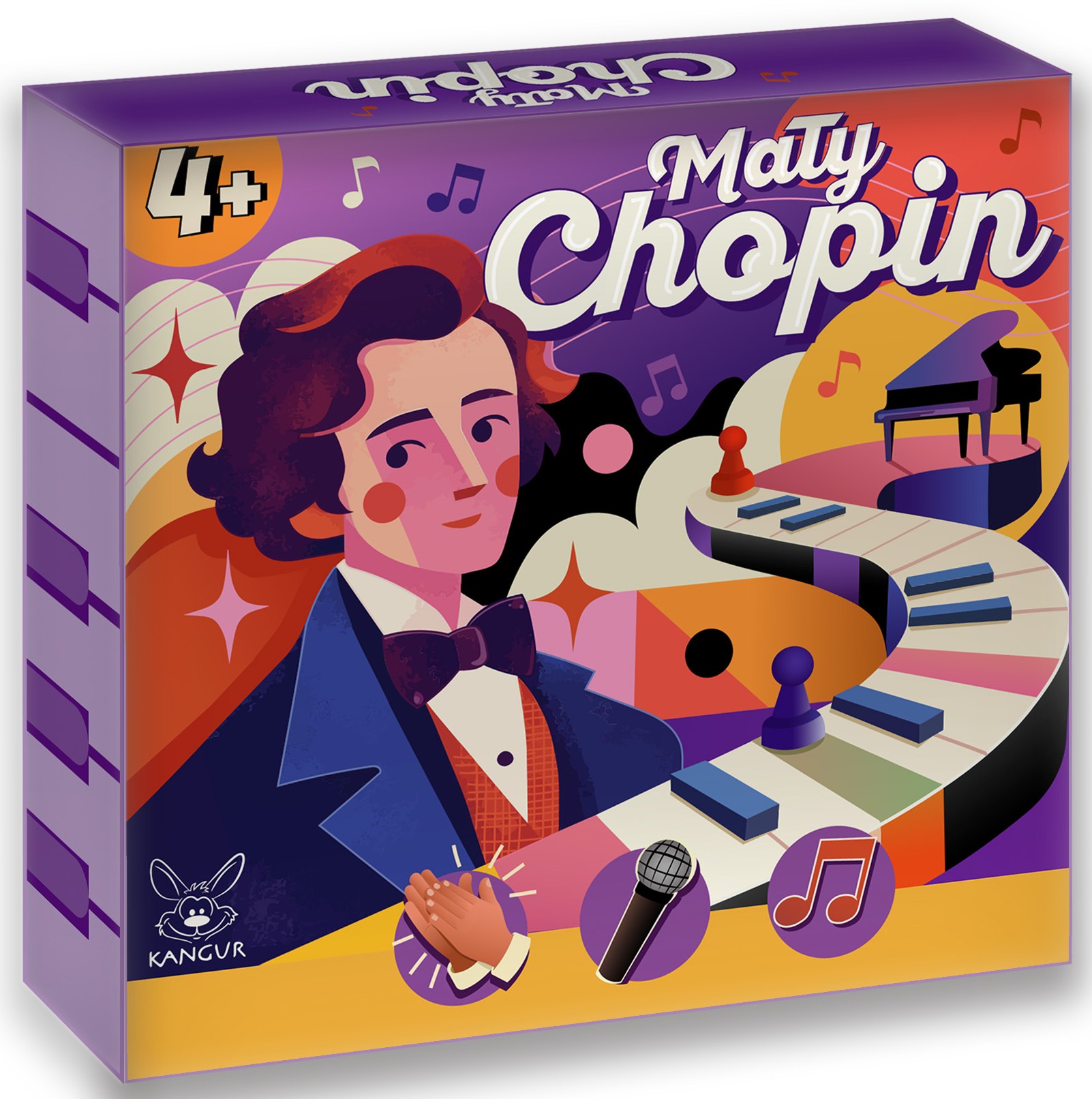 Muzyczna gra planszowa Mały Chopin KANGUR do wspólnej zabawy