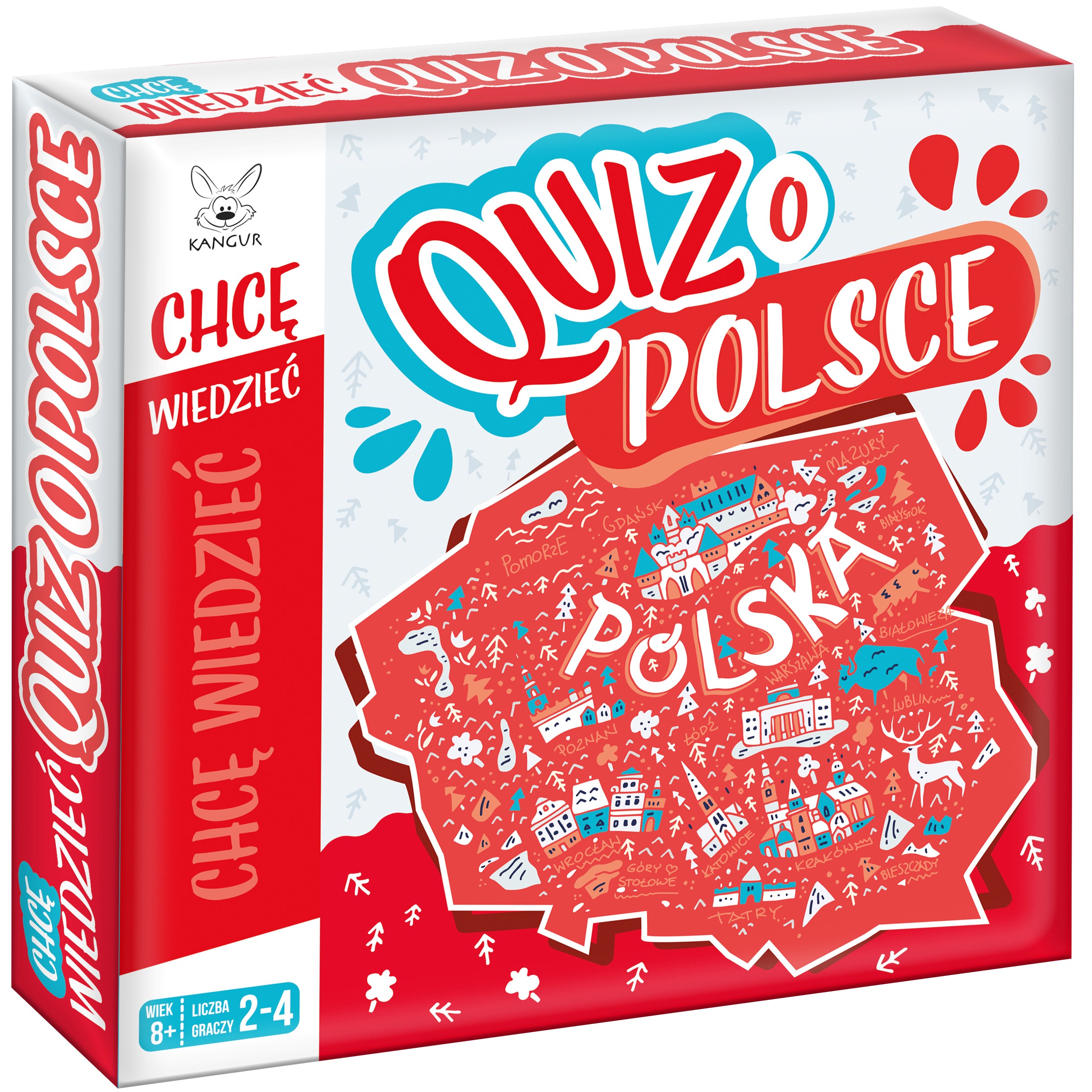 Gra Quiz o Polsce KANGUR do wspólnego poznawania geografii i historii