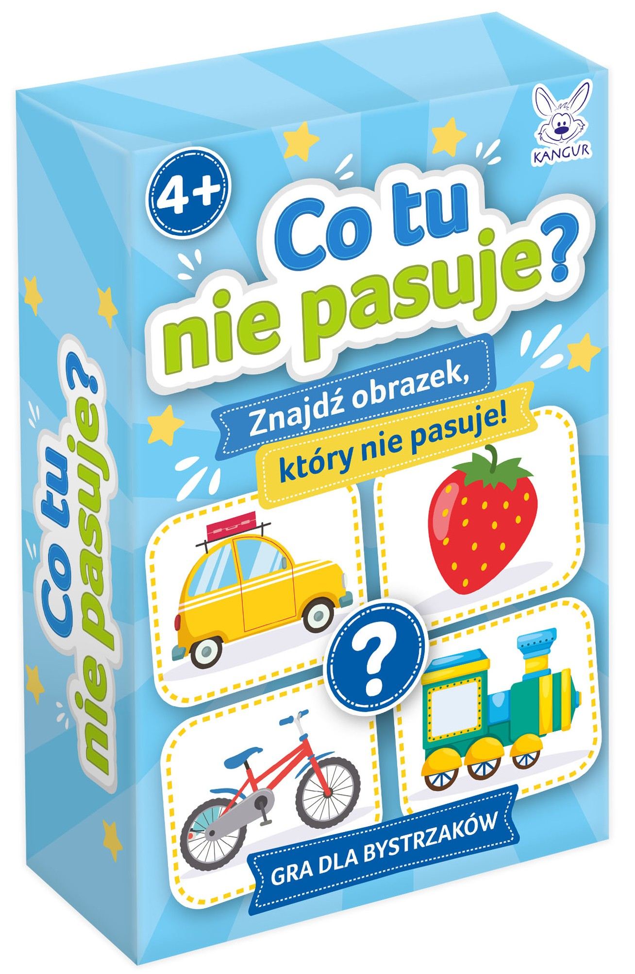 Karty gry Co tu nie pasuje? Mini KANGUR do wskazywania niepasującej ilustracji