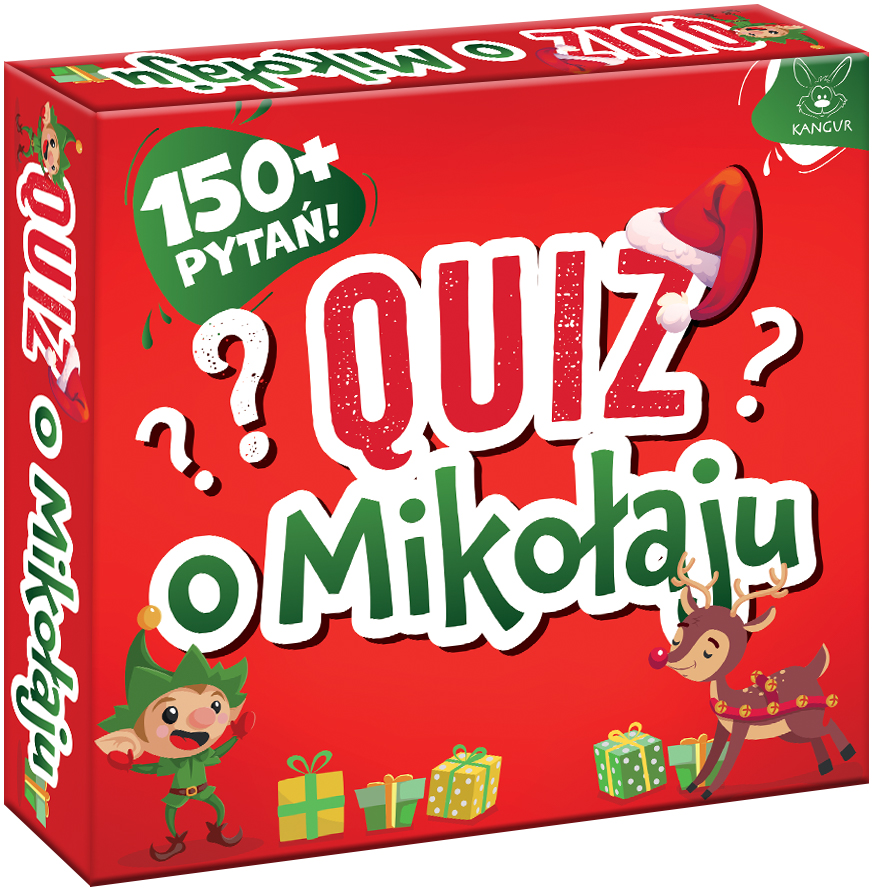 Quiz o Mikołaju KANGUR dla dzieci 6+ z 162 pytaniami i 54 kartami do gry